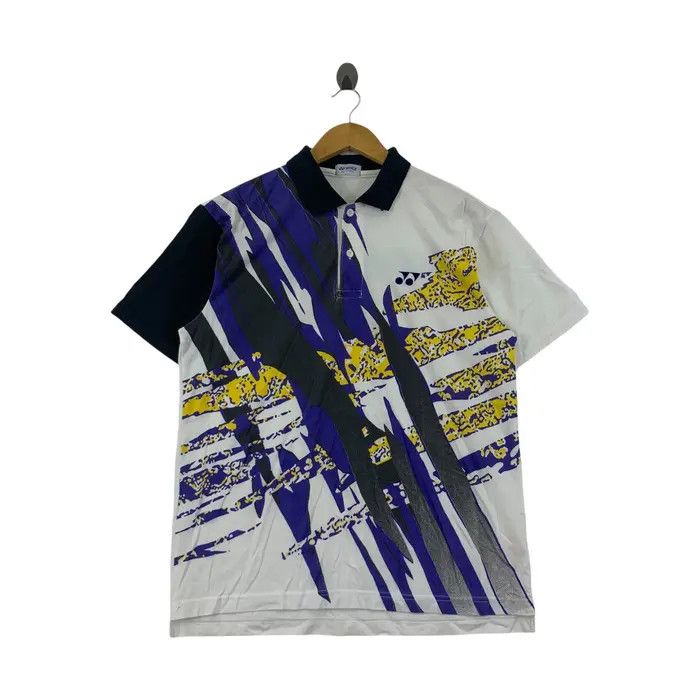 Issey Miyake Vintage ISSEY MIYAKE x YONEX Art Collection Polo Tee Shirt Size US L / EU 52-54 / 3 - 1 Thumbnail