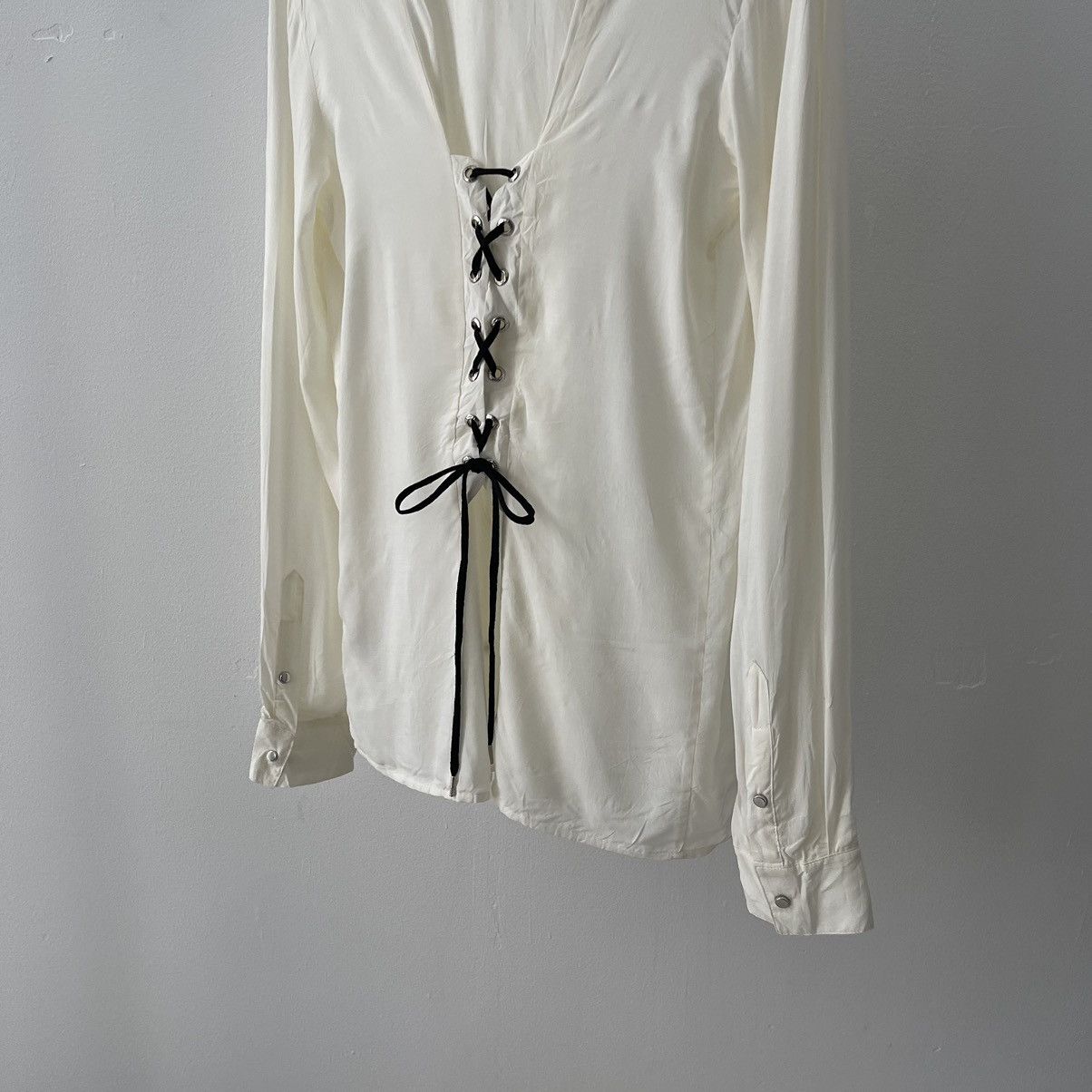 Diesel × Japanese Brand Diesel lace up blouse Size S / US 4 / IT 40 - 2 Thumbnail