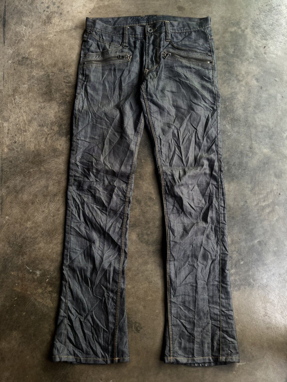 Isamu Katayama Backlash NCFM JAPANESE NICOLE CLUB FOR MEN FLARE DENIM PANTS BOOT CUT Size US 32 / EU 48 - 1 Thumbnail