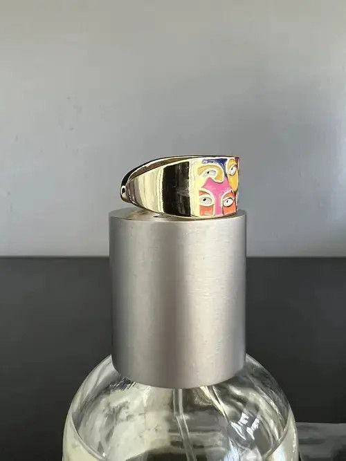 Japanese Brand × Jewelry Handmade Enamel Lovely Cat Ring resizable Size ONE SIZE - 4 Thumbnail