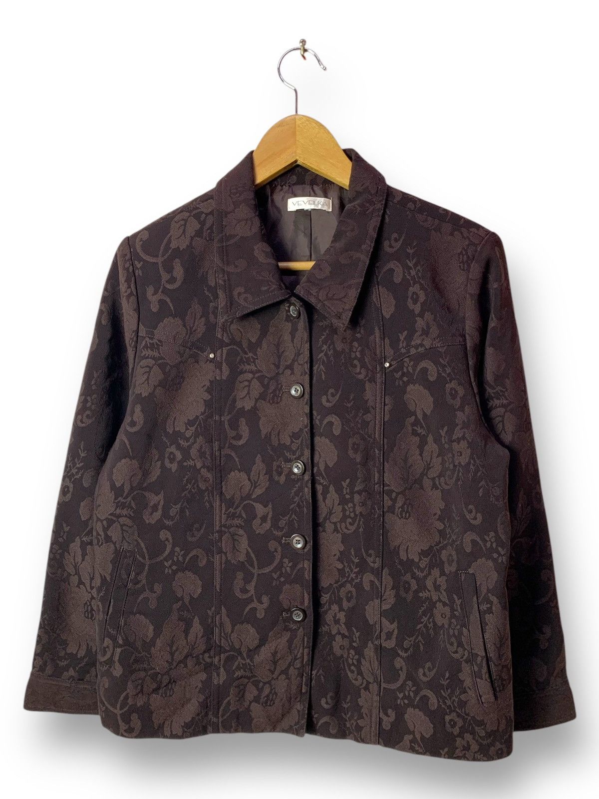 Japanese Brand Steals! Vevelka Floral Fullprint Western Jacket Size US S / EU 44-46 / 1 - 1 Thumbnail