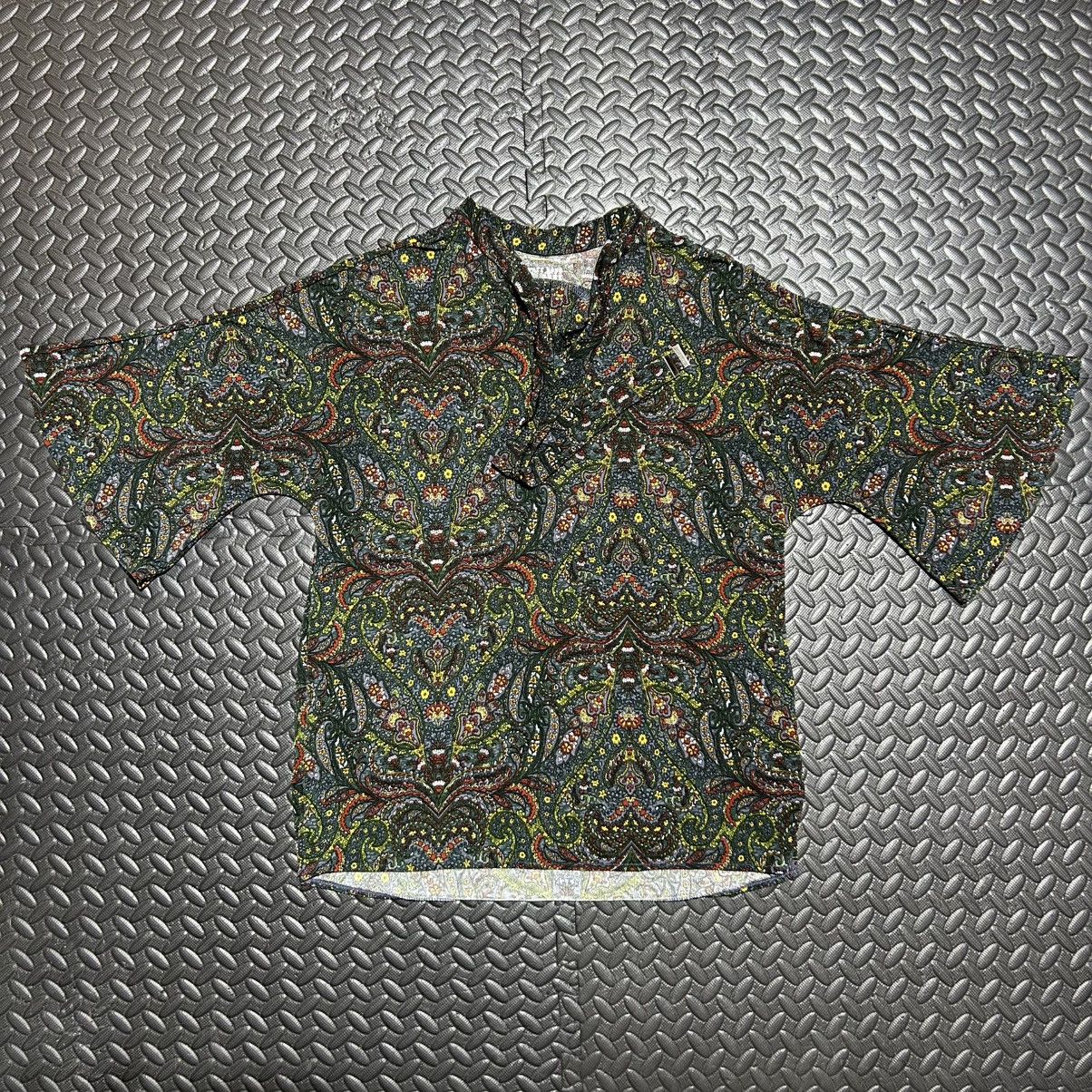 Other Ruff Hewn Grey Blouse Paisley Floral Flared Sleeve Medium Size M / US 6-8 / IT 42-44 - 1 Thumbnail