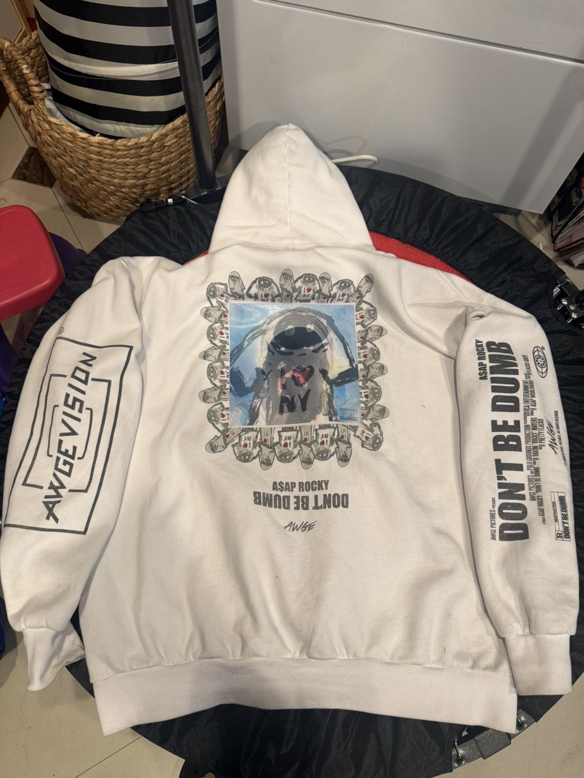 A$AP Rocky Dont Be Dumb Shirthead Zipup Hoodie XXL (white) Venticular Size US XXL / EU 58 / 5 - 6 Thumbnail
