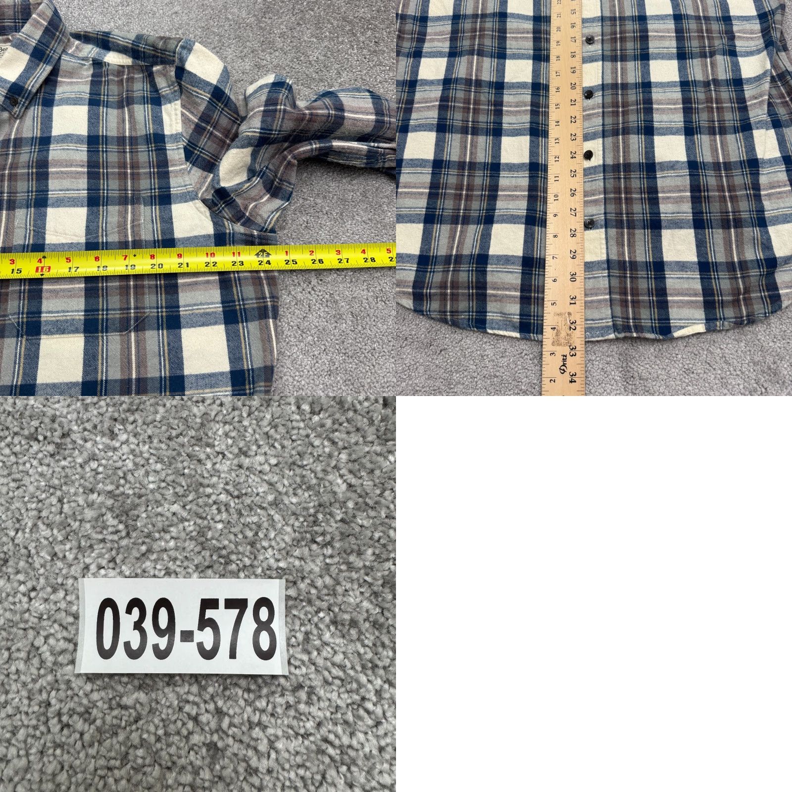 Vintage L.L. Bean Traditional Fit Flannel Shirt Mens LT Blue Plaid Cotton Casual Button-Up Hip Classic Size US L / EU 52-54 / 3 - 9 Thumbnail