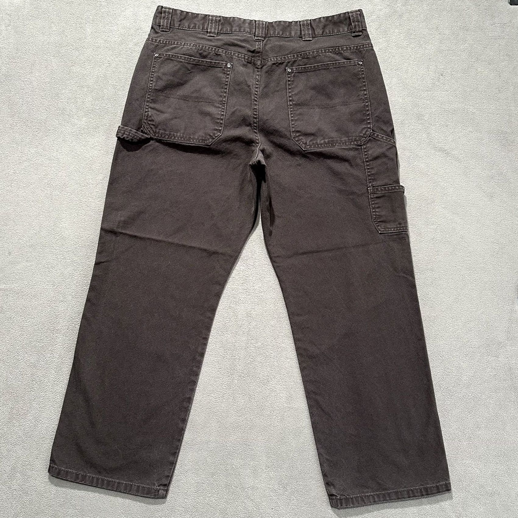 Vintage RedHead Pants Mens 38x30 Brown Canvas Carpenter Workwear Casual Zip Flat Front Regular Fit 612RHF19-7533P READ Size US 38 / EU 54 - 2 Thumbnail