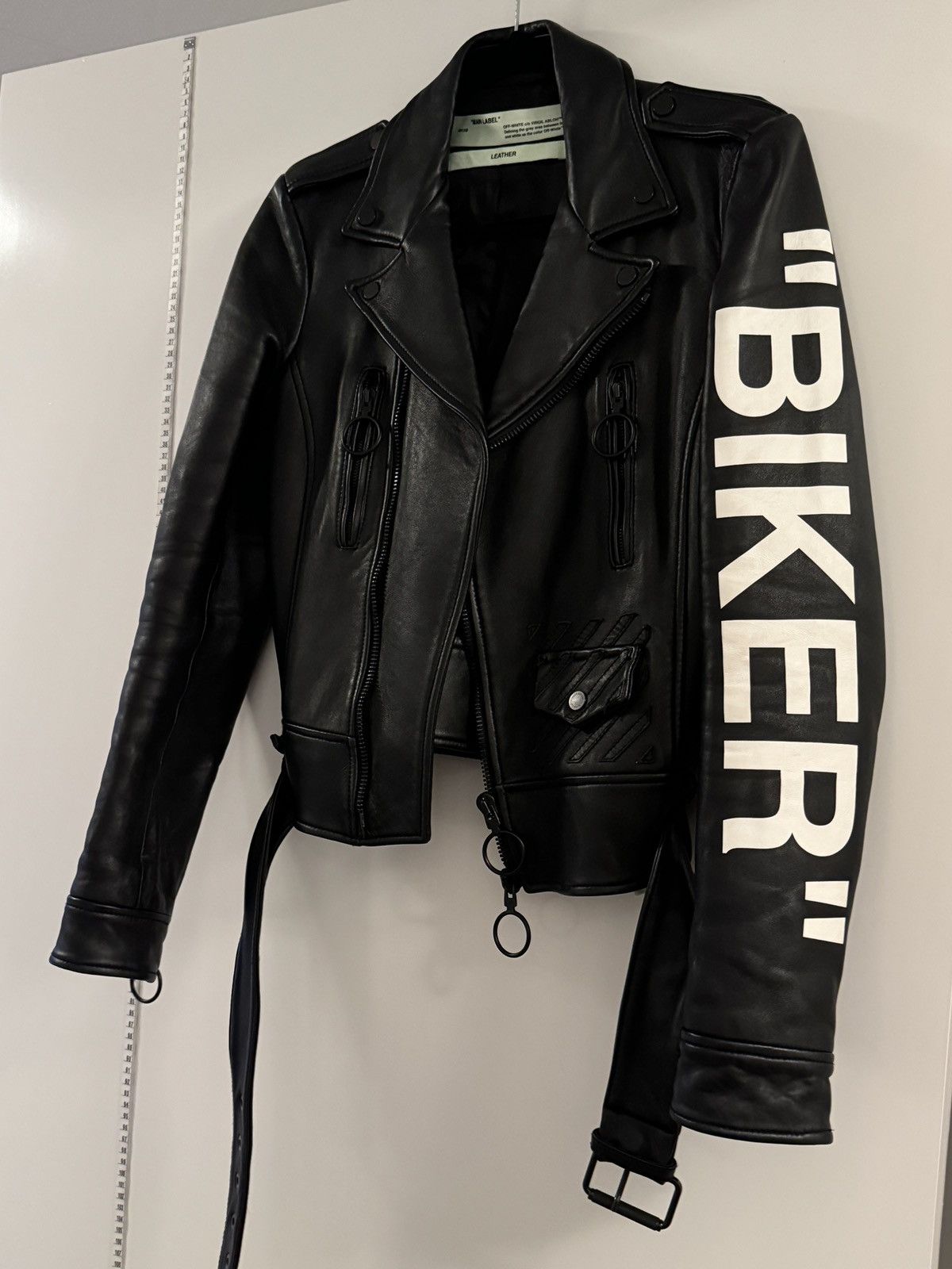 Off-White Off-white biker leather jacket Size M / US 6-8 / IT 42-44 - 1 Thumbnail