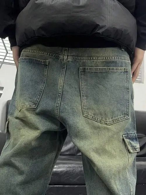 Japanese Brand Mizuho x Misao Washed 90s Cargo Drip Jeans Size US 32 / EU 48 - 5 Thumbnail