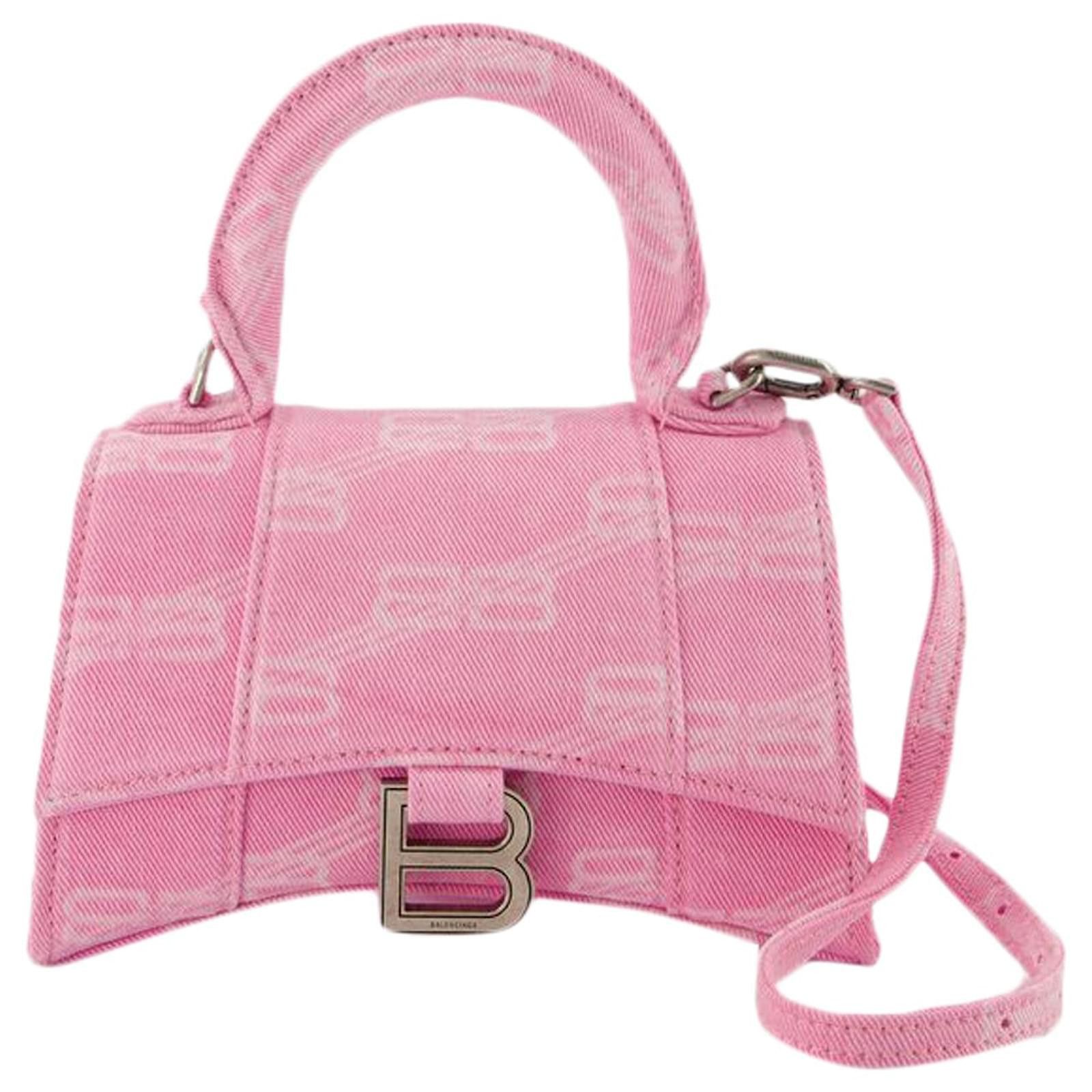 Balenciaga o1la1rc1a1024 Size: OS / Hourglass Top Handle Bag in Pink Size ONE SIZE - 5 Thumbnail