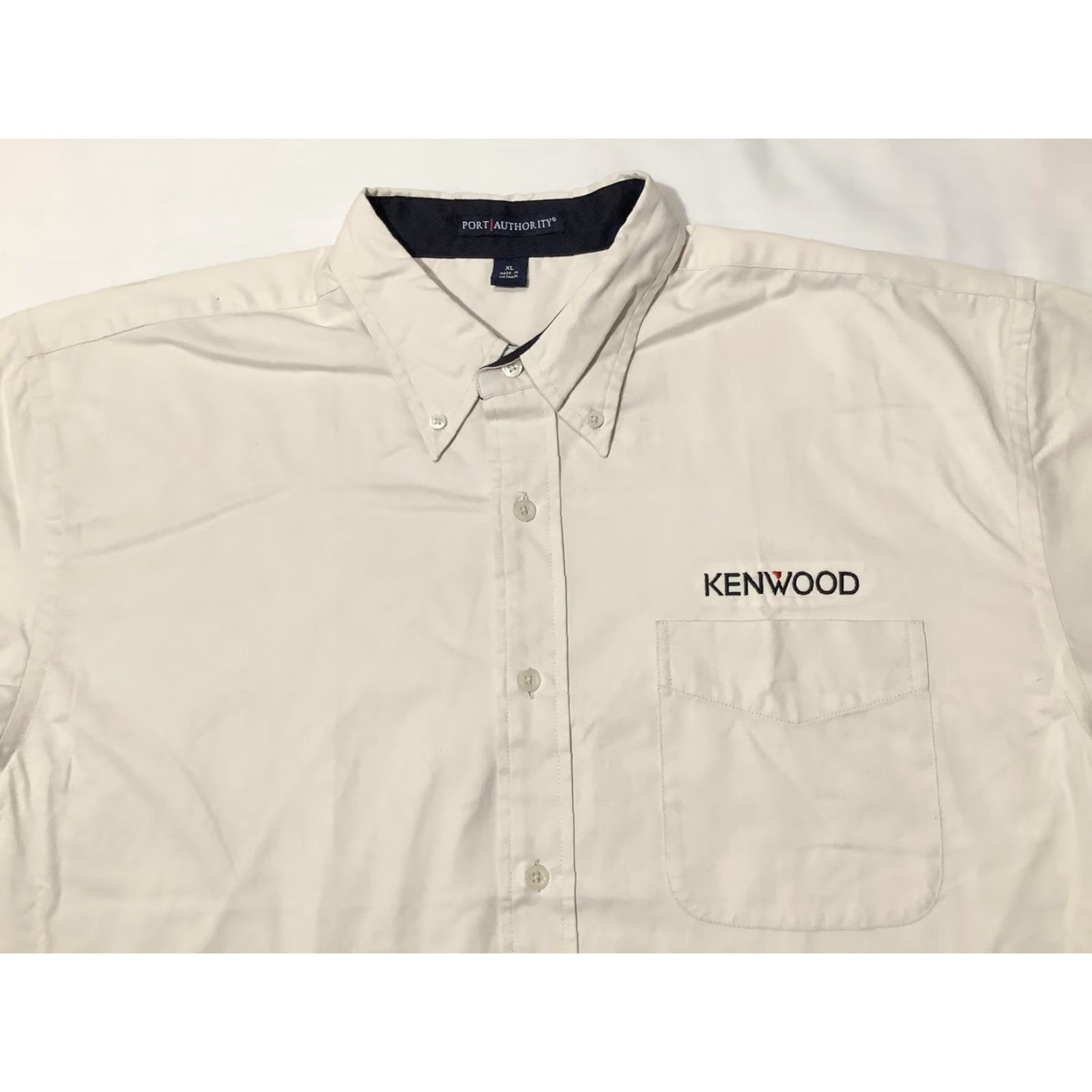 Port Authority Port Authority Shirt Mens XL Beige Kenwood Embroidered Short Sleeve Button Front Size US XL / EU 56 / 4 - 2 Thumbnail