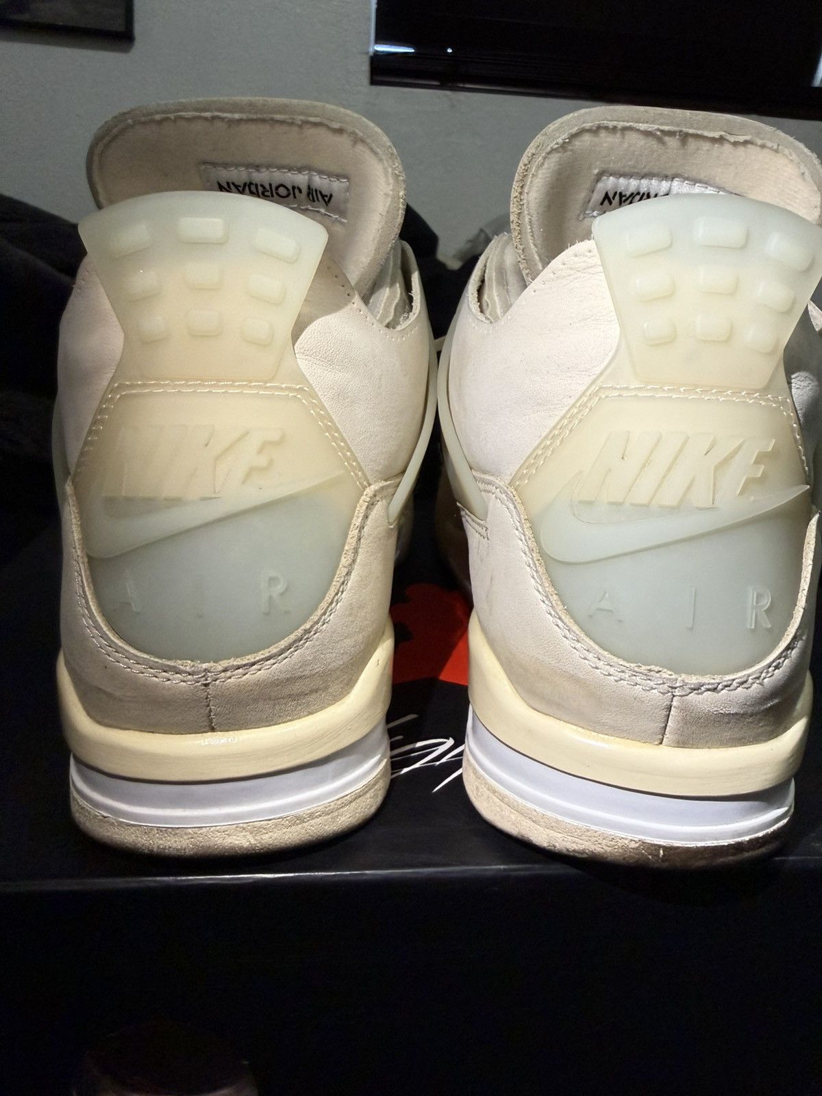 Jordan Brand × Off-White Air Jordan 4 Retro Off-White Sail Size US 9.5 / EU 42-43 - 6 Thumbnail