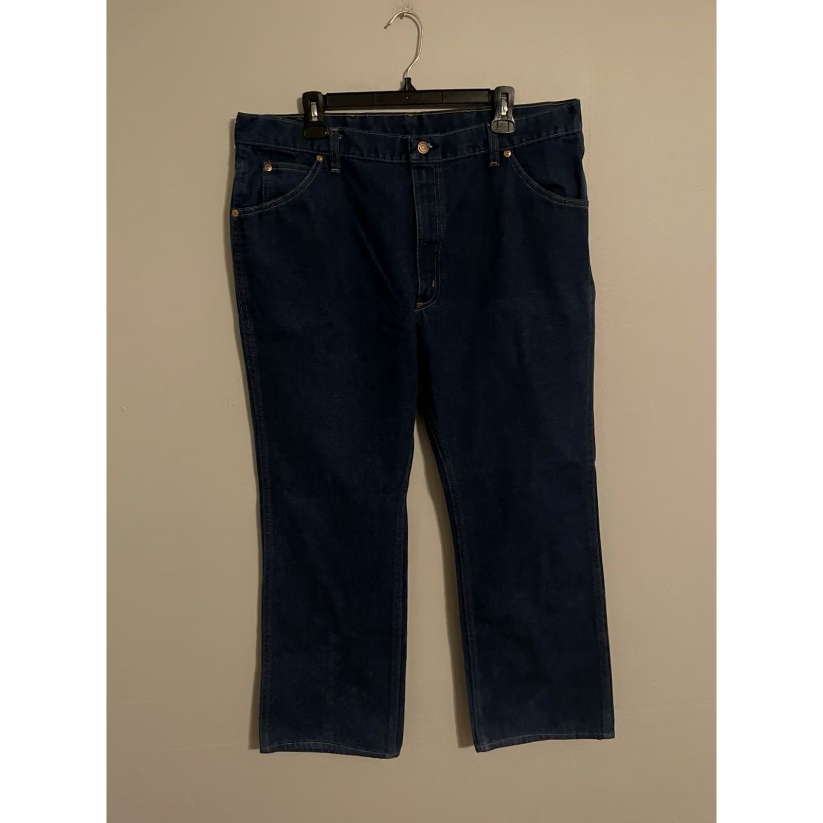 Vintage VINTAGE Roebucks Sears Made in USA Straight Denim Jeans - Men's 38x30 Blue Cotton 5-Pocket Design USA 1980s Mens Regular Jeans Size US 38 / EU 54 - 3 Thumbnail