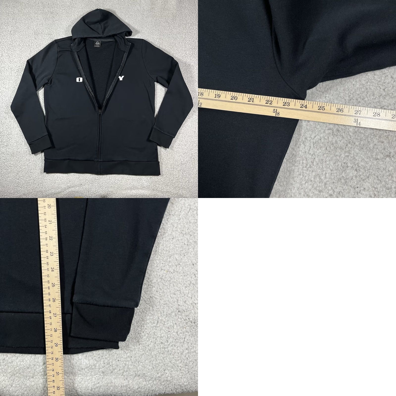 Oakley Oakley Hoodie Mens L Black Full Zip Center O Logo Sweatshirt Y2K Skate Surf Size US L / EU 52-54 / 3 - 9 Thumbnail