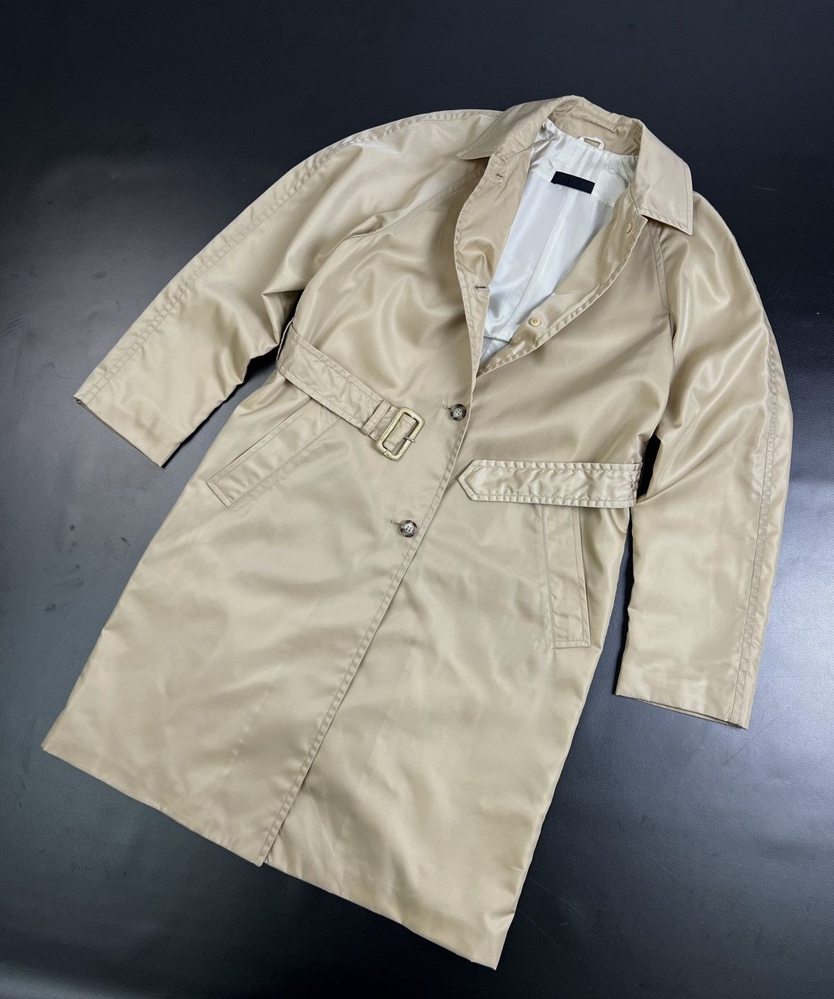 Prada × Vintage Rare Vintage Prada Woman Nylon Coat Jacket Size S / US 4 / IT 40 - 4 Thumbnail