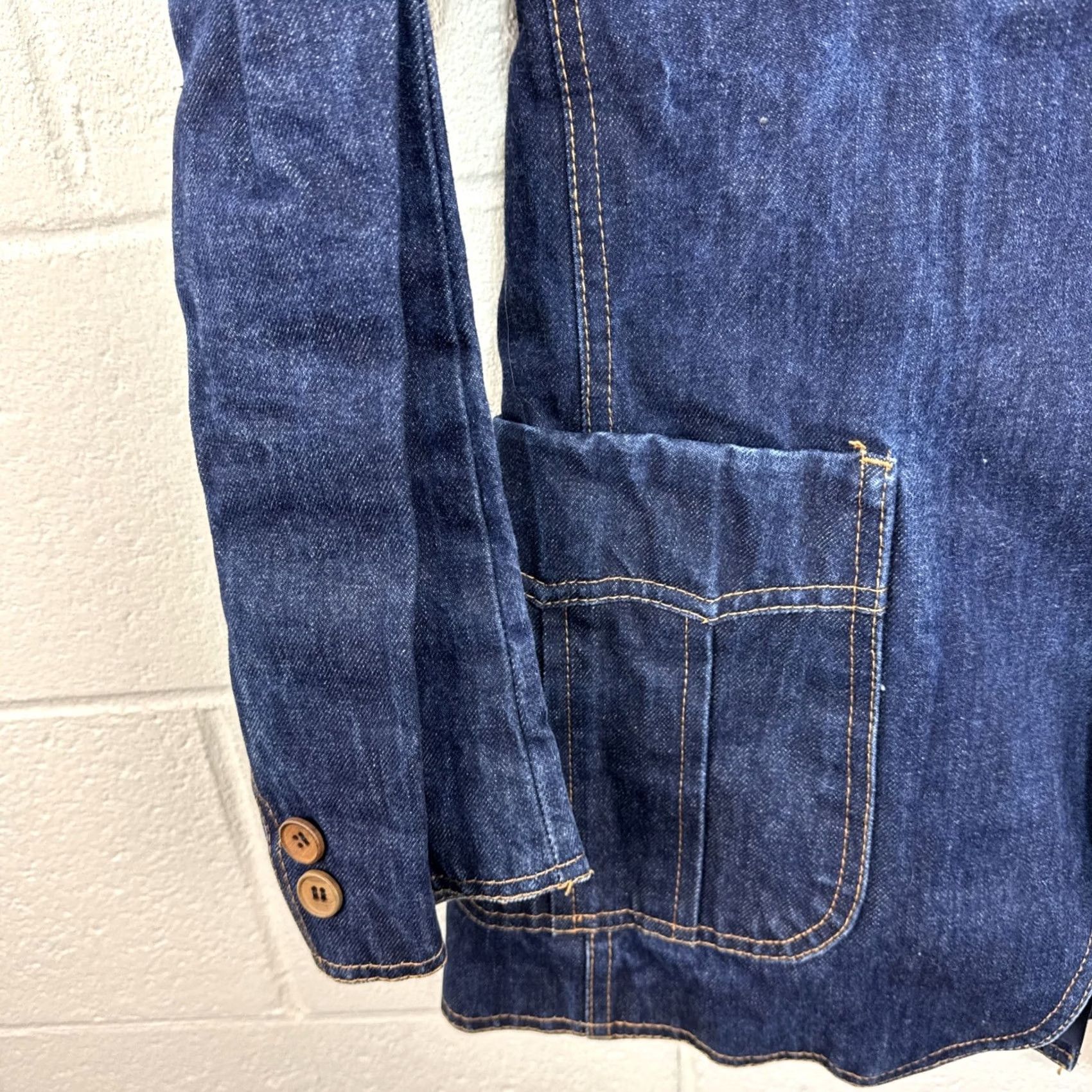 Vintage VINTAGE Southern Cotton Co Jacket Denim Blazer 38 L Two Button Pockets 67/41-836 Size XS / US 0-2 / IT 36-38 - 4 Thumbnail