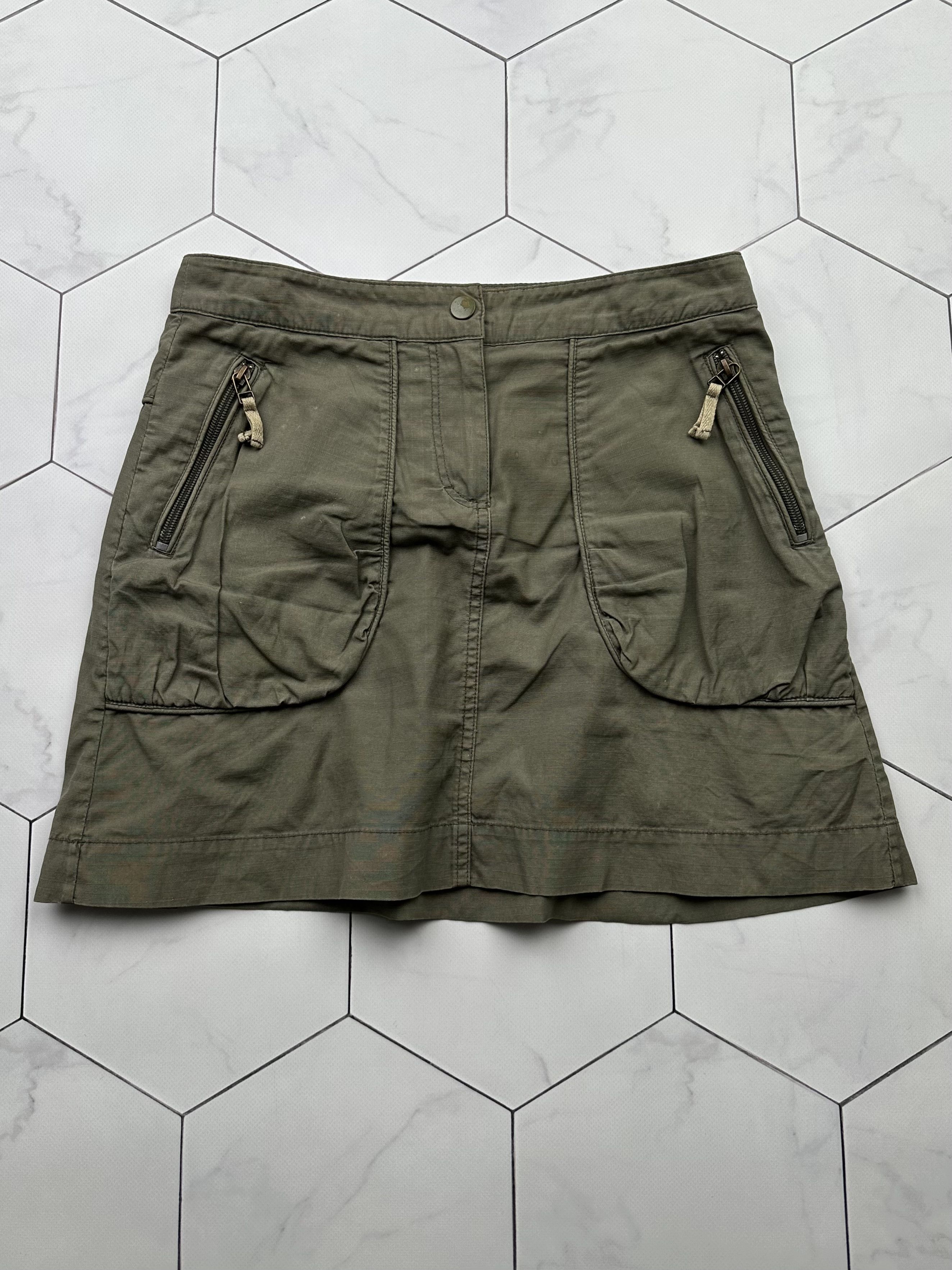 Japanese Brand Vintage Cargo Mini Skirt (B434)D15E2 Size 28" / US 6 / IT 42 - 1 Thumbnail