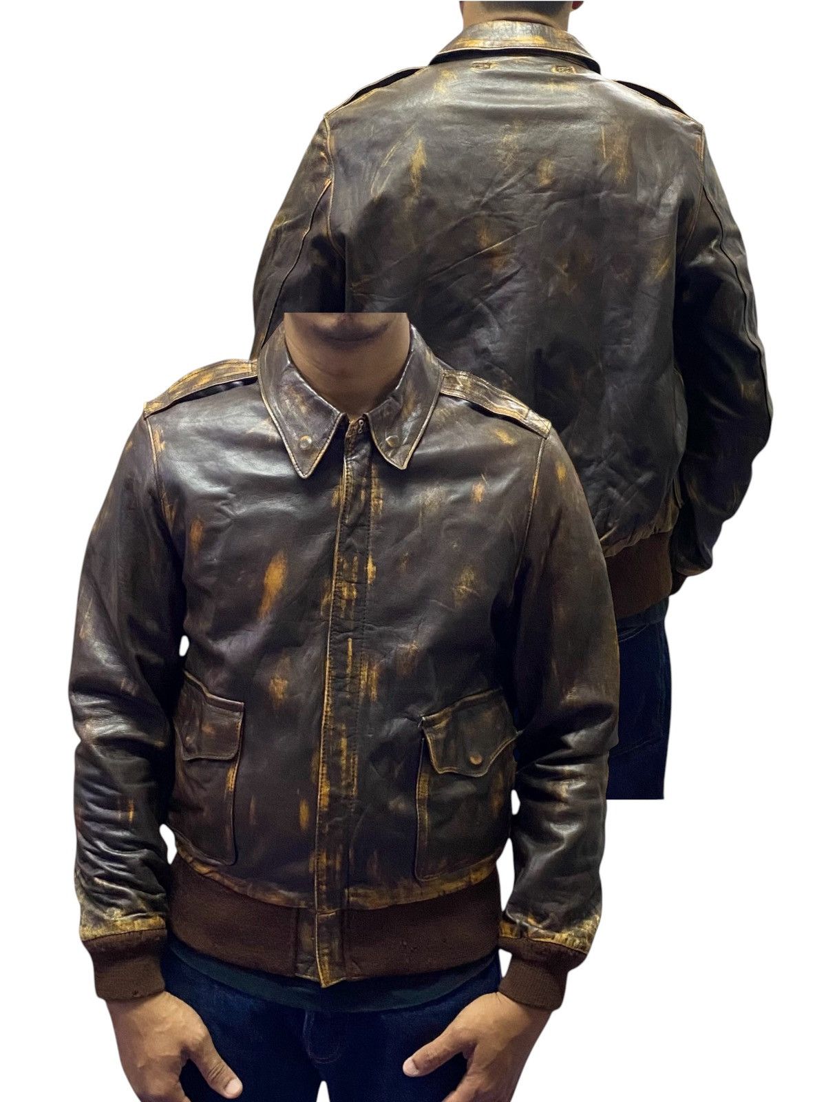 Avirex Avirex Type A-2 Leather Bomber Jacket Size US M / EU 48-50 / 2 - 1 Thumbnail