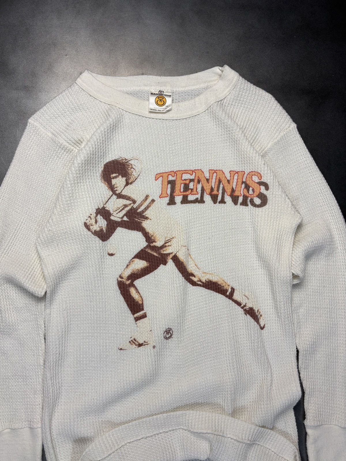 Vintage Vintage Thermal Long Sleeve Waffle Knit ALP Tennis Sandbags Size US S / EU 44-46 / 1 - 10 Thumbnail