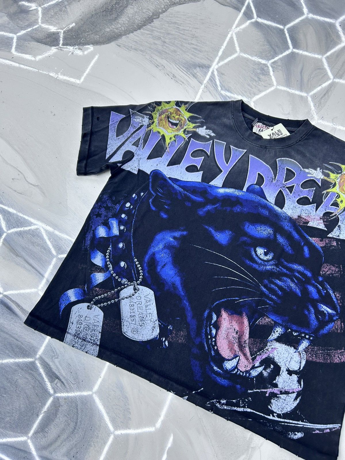 Vale Vale Fury Panther Big Tee Black Blue Yellow Size L Size US L / EU 52-54 / 3 - 6 Thumbnail