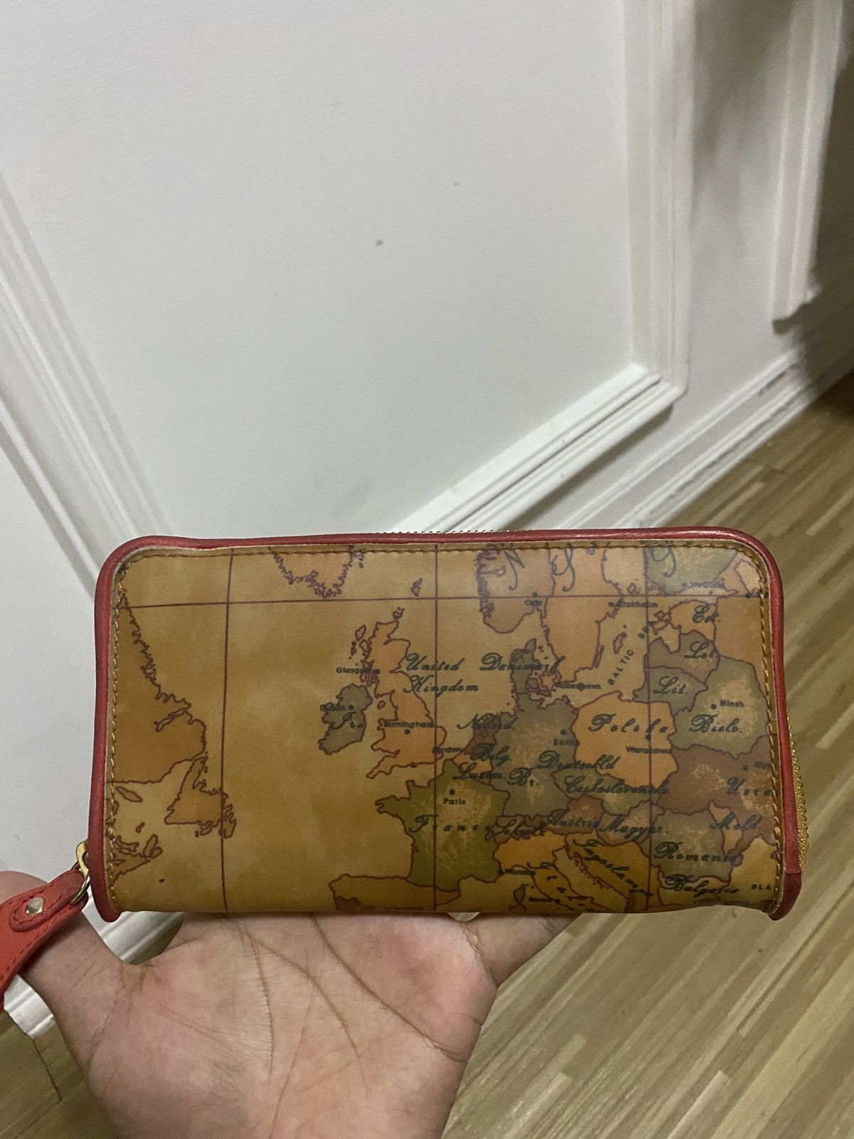 image of Vintage Alviero Martini Long Wallet in Brown, Women's