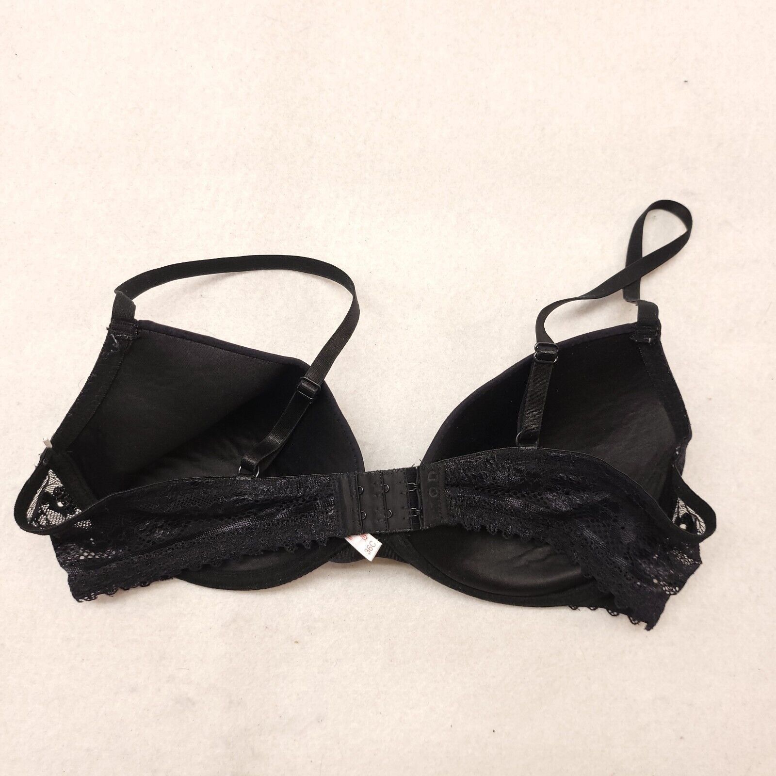Izod IZOD Pandex Non-Padded Underwire Bra Womens Size 36C Black Size ONE SIZE - 4 Thumbnail