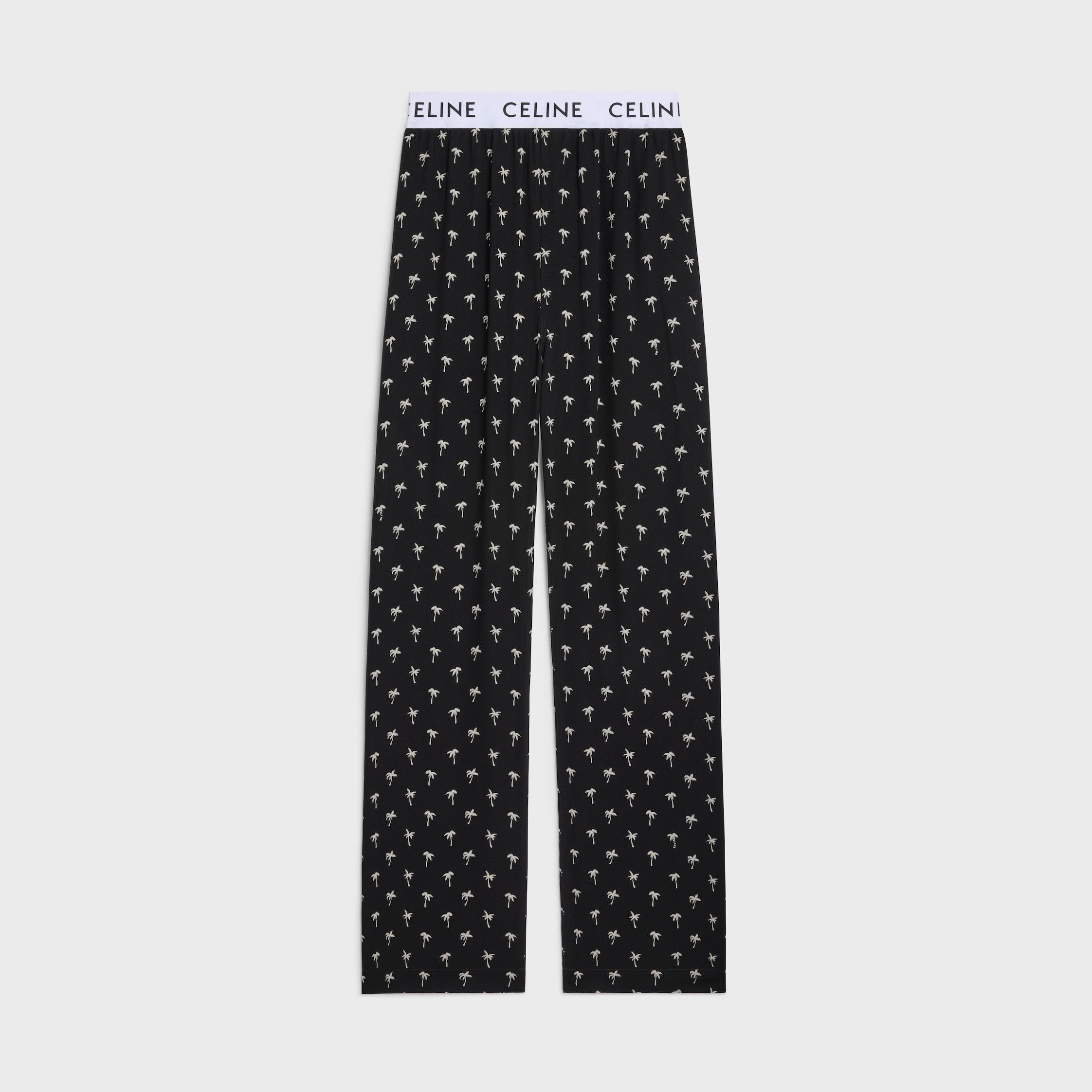 Celine PAJAMA PANTS IN PRINTED VISCOSE black/chalk Size US 33 - 1 Thumbnail