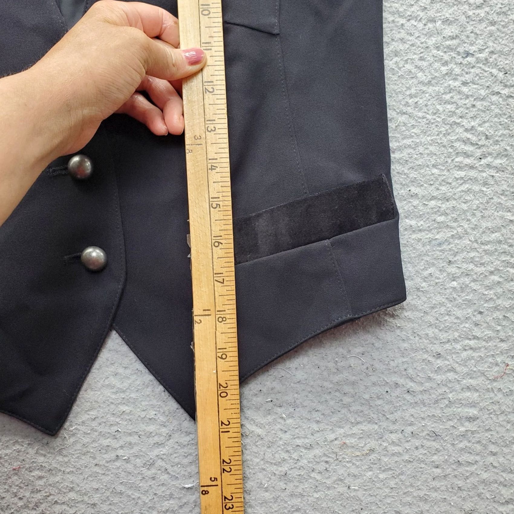 Vintage LYNN RITCHIE Vest Womens 10 Black Lined V Neck Button Front Size L / US 10 / IT 46 - 3 Thumbnail