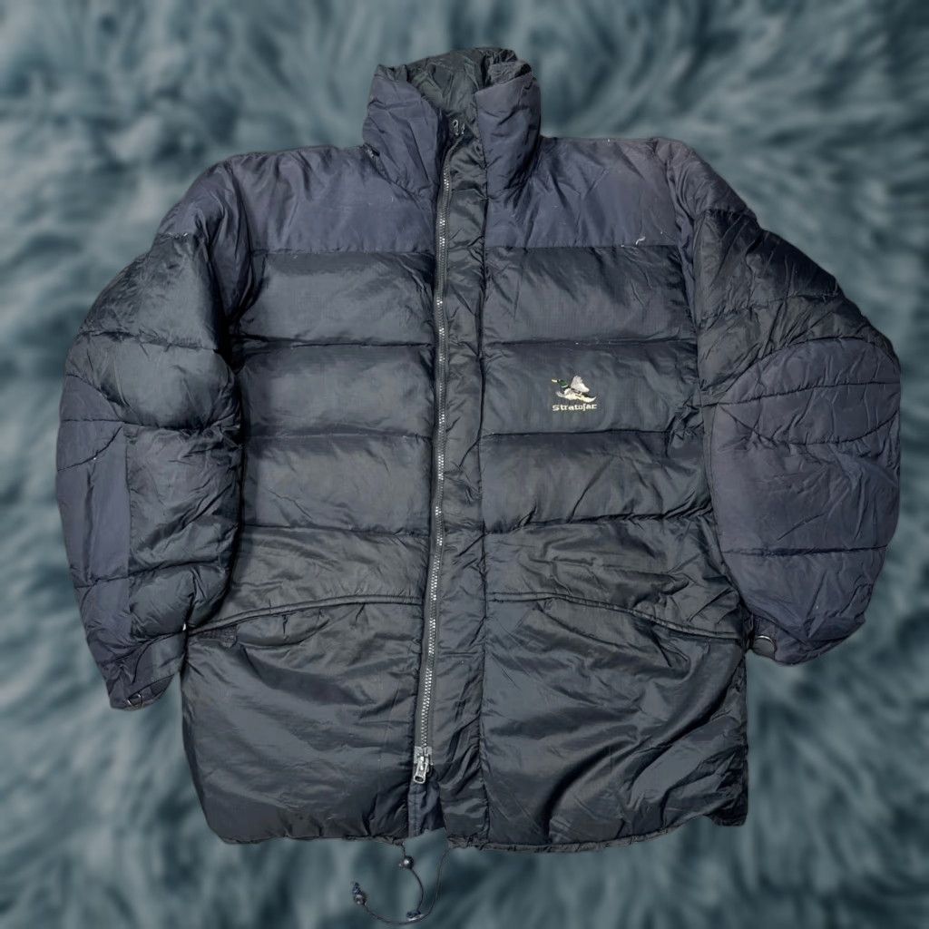 Vintage VINTAGE Stratojac Goose Down Puffer Parka Jacket XL Navy Quilted Pockets Zip Mens Size US XL / EU 56 / 4 - 1 Thumbnail