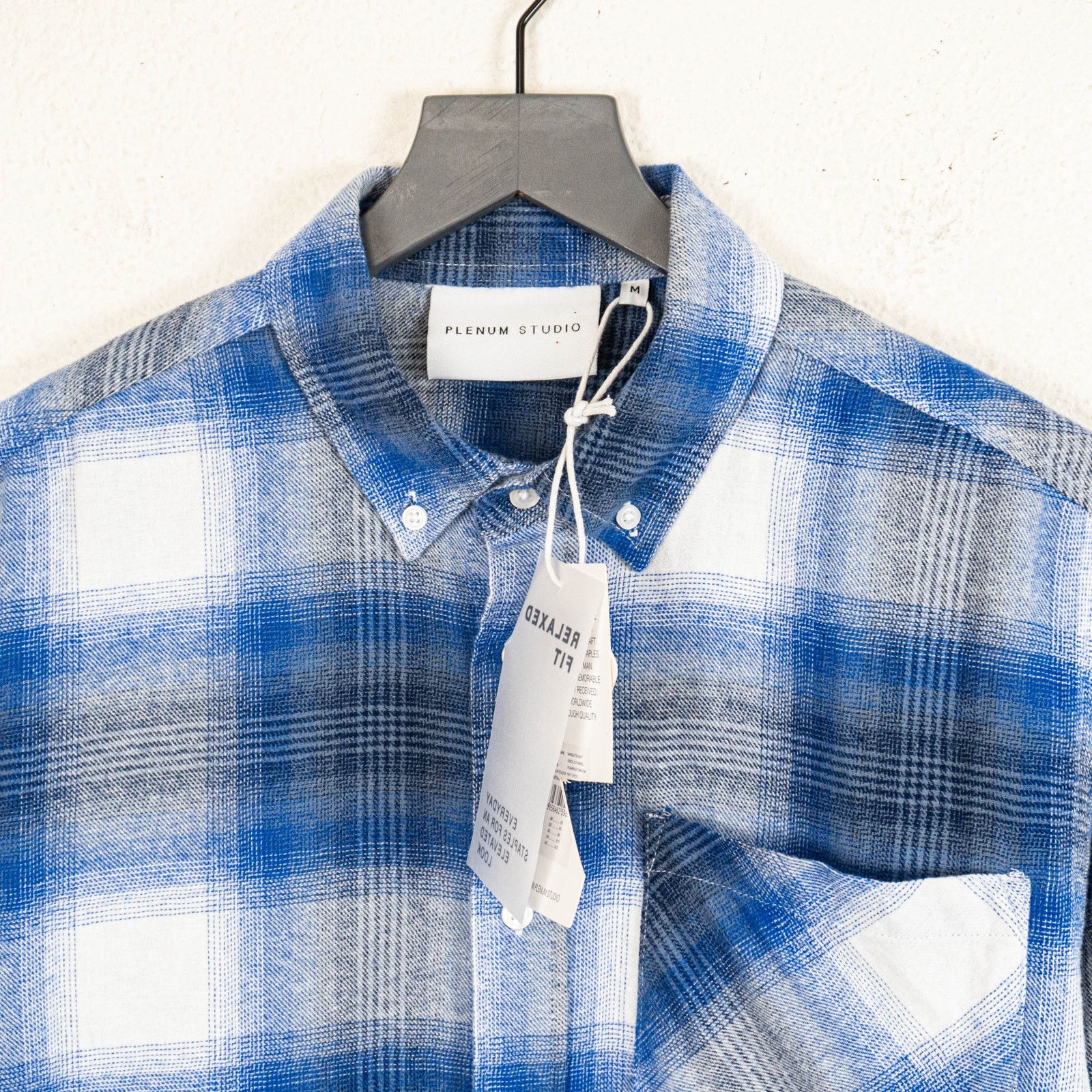 Other PLENUM STUDIO Markeaton Navy Check LS Flannel Shirt M Size US M / EU 48-50 / 2 - 7 Thumbnail