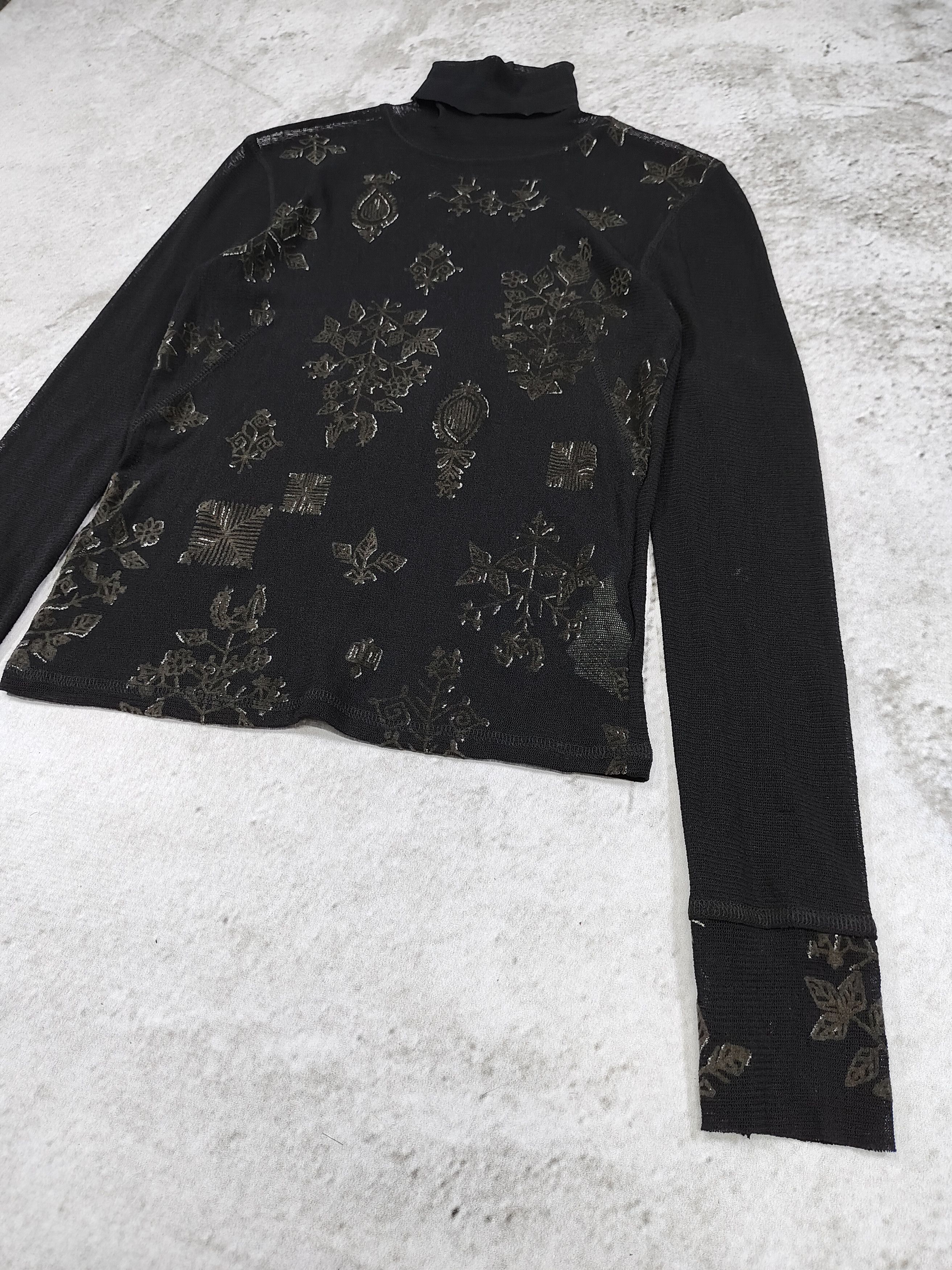 Japanese Brand Cosa-Nostra🇯🇵Sheer Stretch Mesh Print Gothic Top Size M / US 6-8 / IT 42-44 - 6 Thumbnail