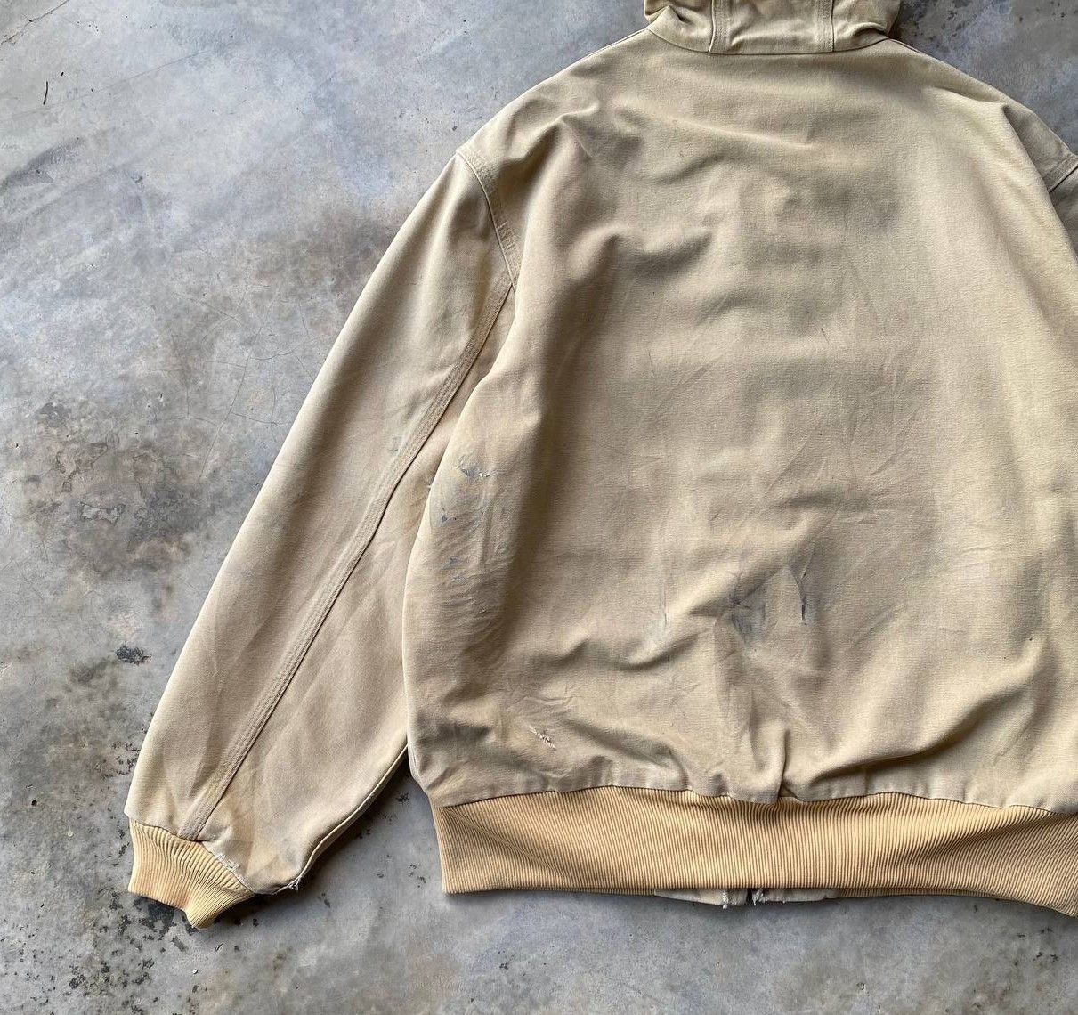 Carhartt × Vintage VINTAGE CARHARTT CANVAS JUMPER TRASHED DISTRESSED HOODIE Size US L / EU 52-54 / 3 - 14 Thumbnail