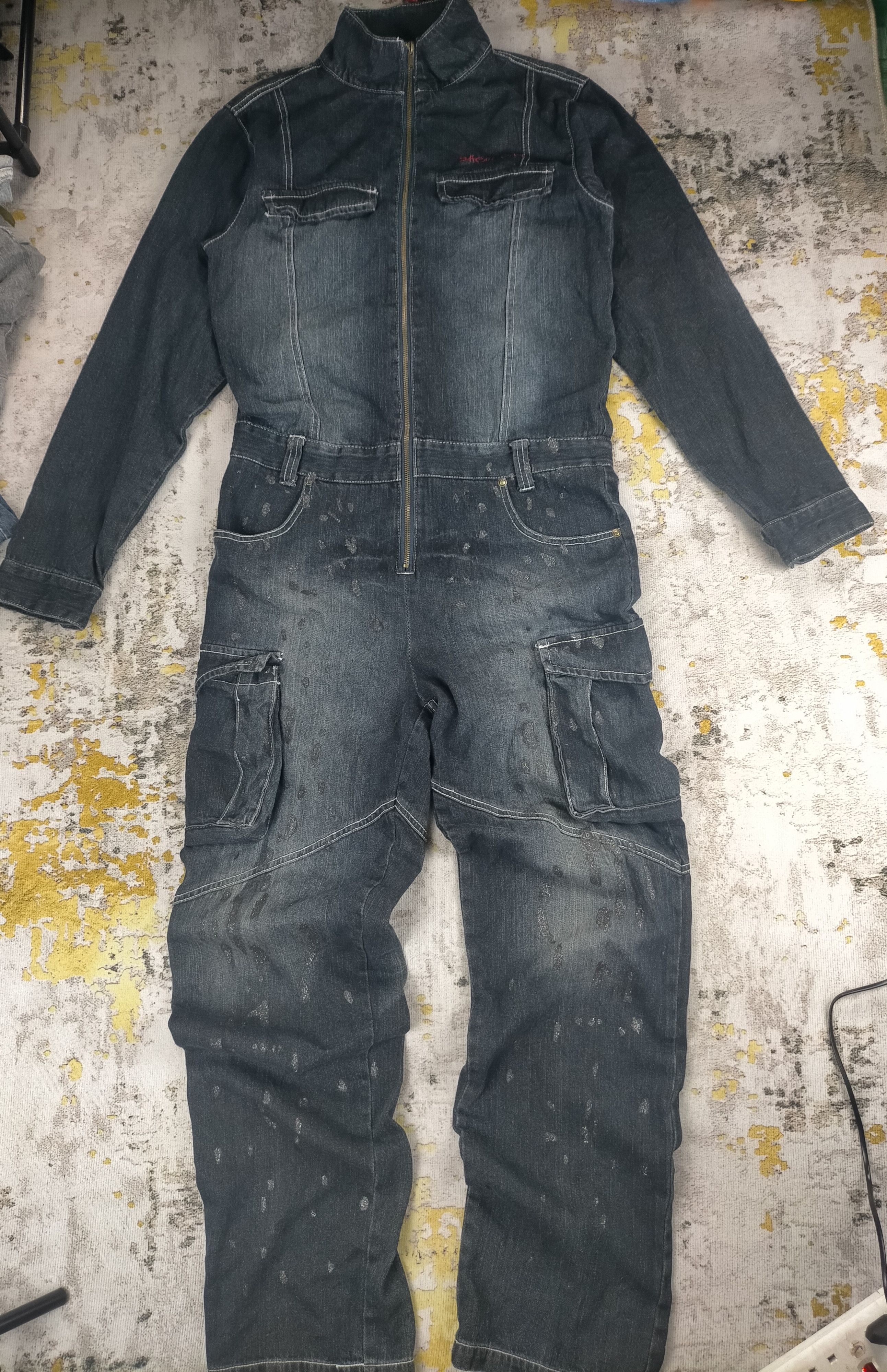 LOWBOX LOWBOX Tactical Multipocket Punk Style Overall Jeans Size US 34 / EU 50 - 2 Thumbnail