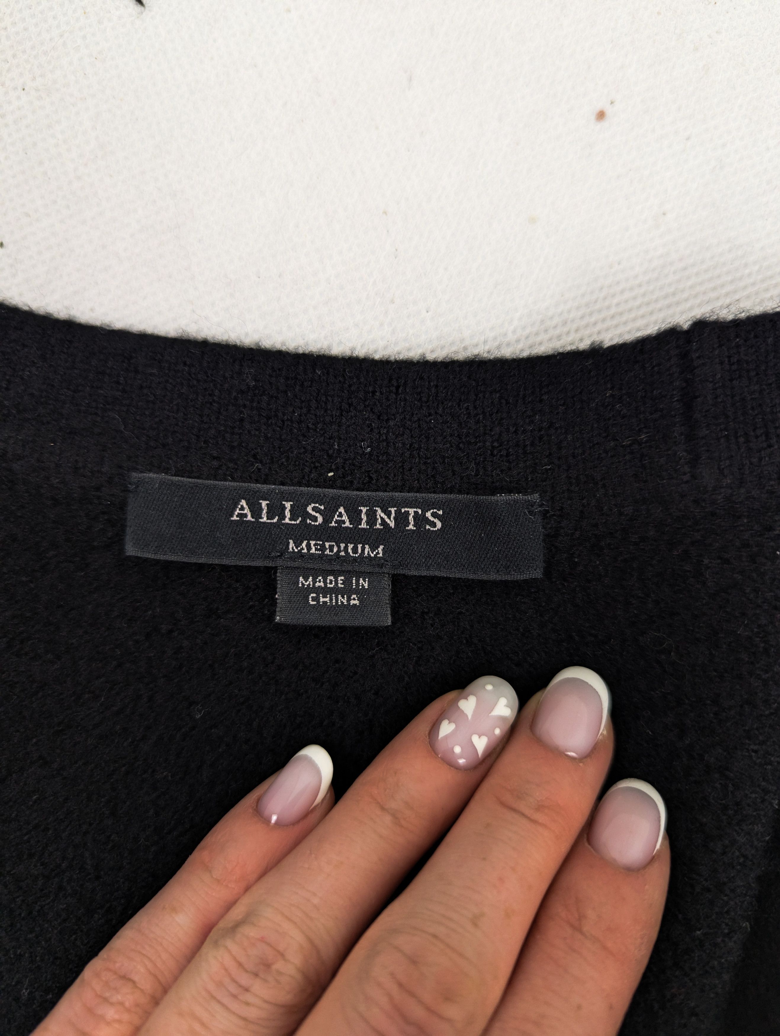 Allsaints Allsaints essy cardigan wool and leather M Size M / US 6-8 / IT 42-44 - 4 Thumbnail