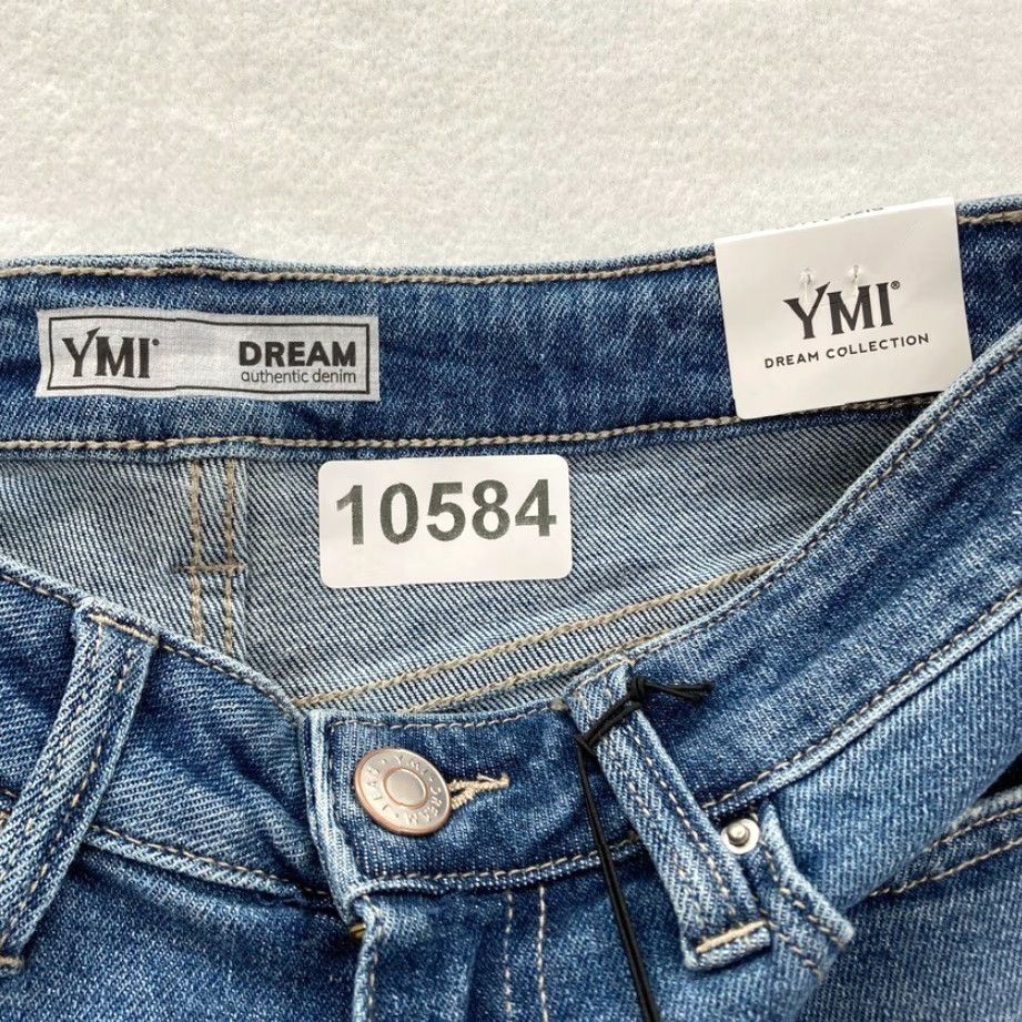 Vintage YMI Jeans Dream Collection Women's 11/30 Slim Straight Ankle Medium Wash Blue Jeans Size 32" / US 10 / IT 46 - 5 Thumbnail