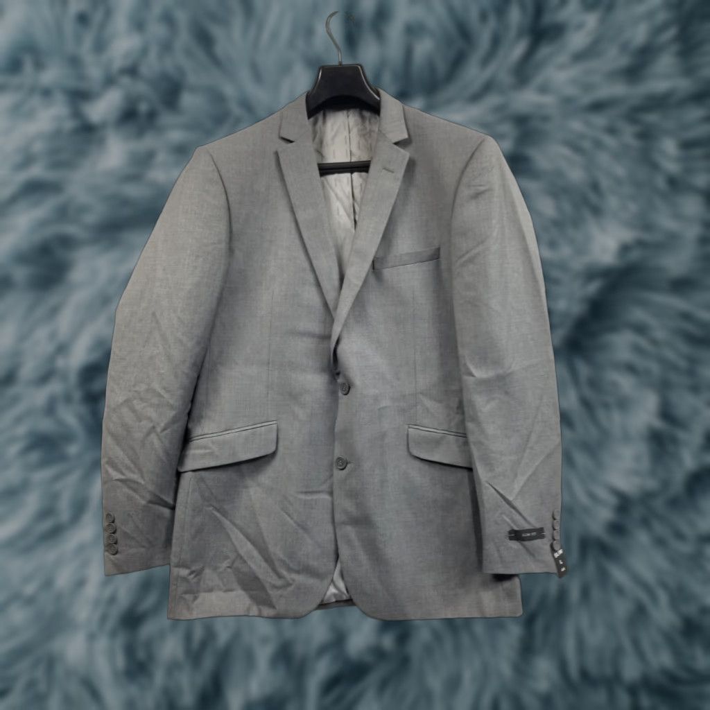 Vintage Combatant Gentlemen Wool Blazer Sport Coat Men’s 44L Slim Fit Grey Size 44R - 1 Thumbnail