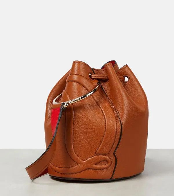Christian Louboutin o1s1wg110125 Size:OS/Side Leather Bucket Bag in Brown Size ONE SIZE - 2 Thumbnail