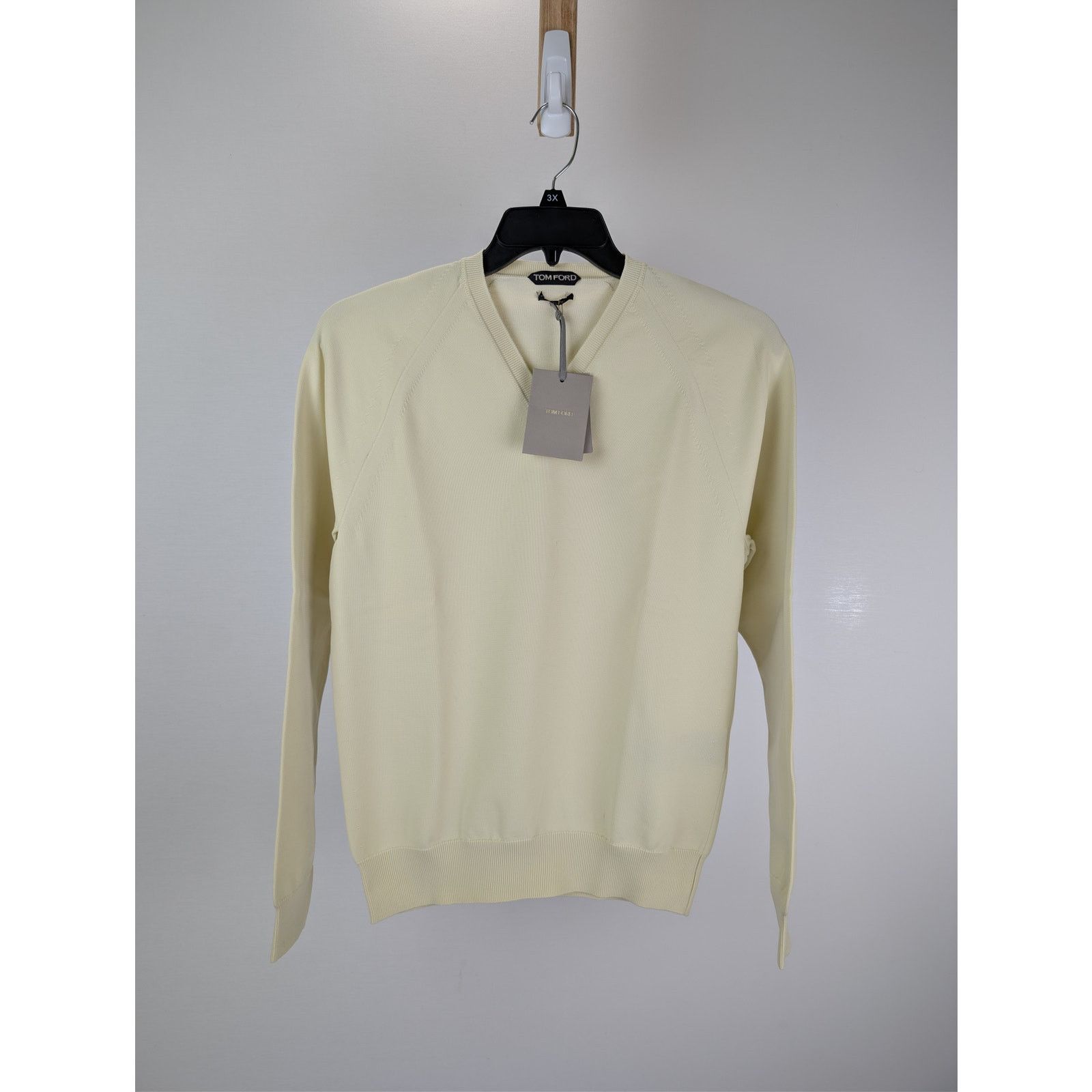 Tom Ford o1rshd1 Knitwear Crewneck Sweatshirt Sweater in Cream Size US M / EU 48-50 / 2 - 8 Thumbnail
