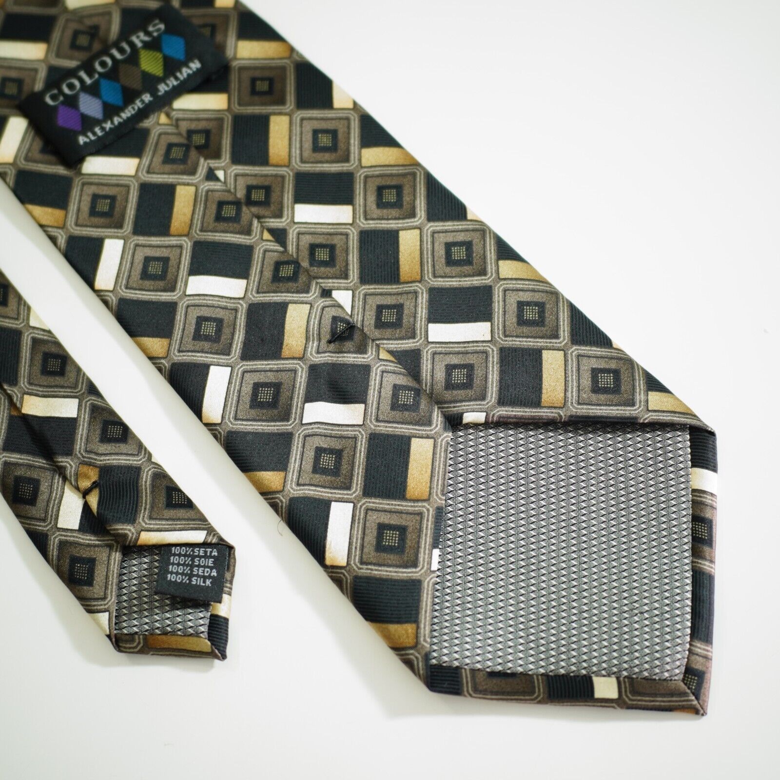 Alexander Julian Alexander Julian Colours Black Beige Tan Geometric Print Wid Size ONE SIZE - 5 Thumbnail