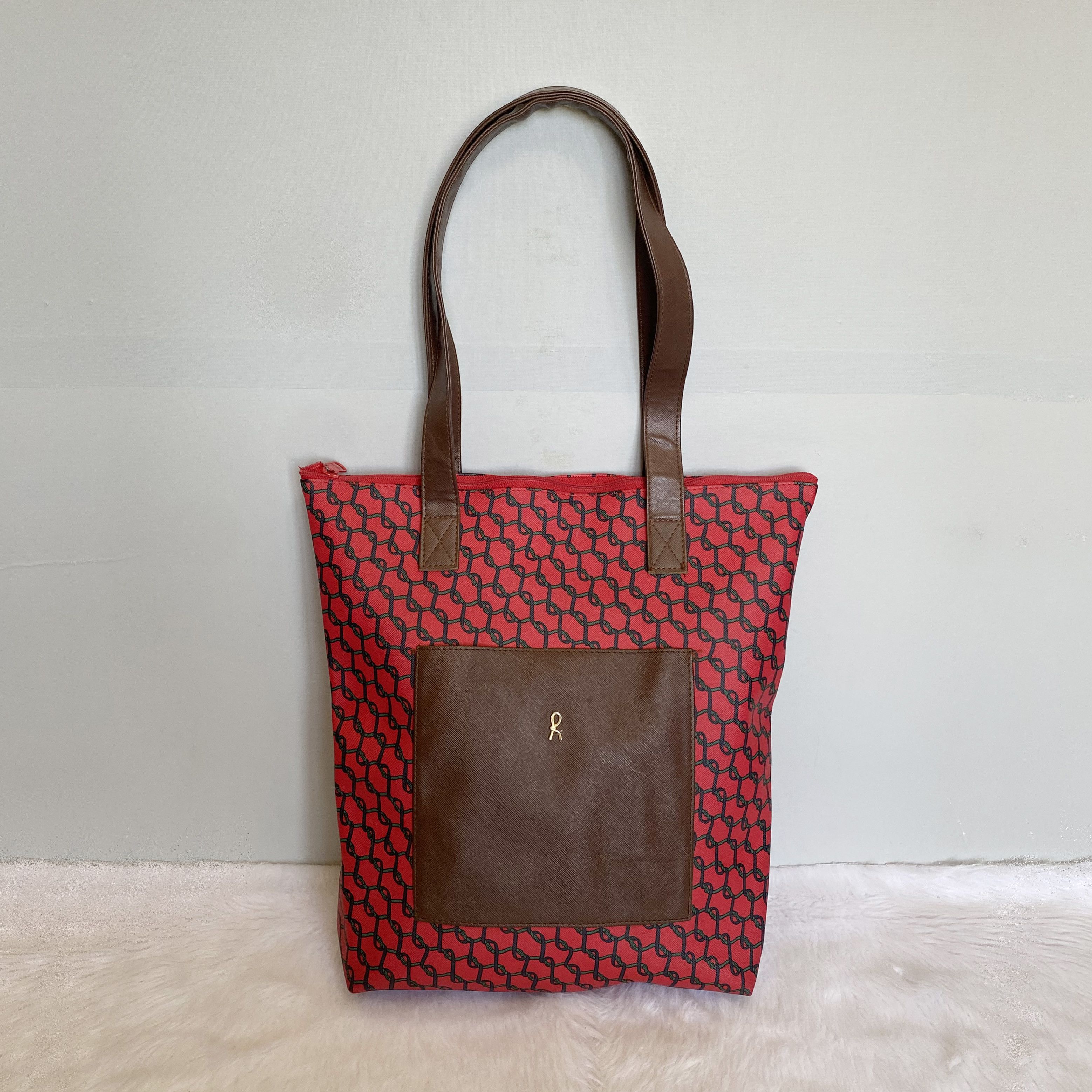 ROBERTA di CAMERINO Vintage Chainlink PVC Leather Tote Bag