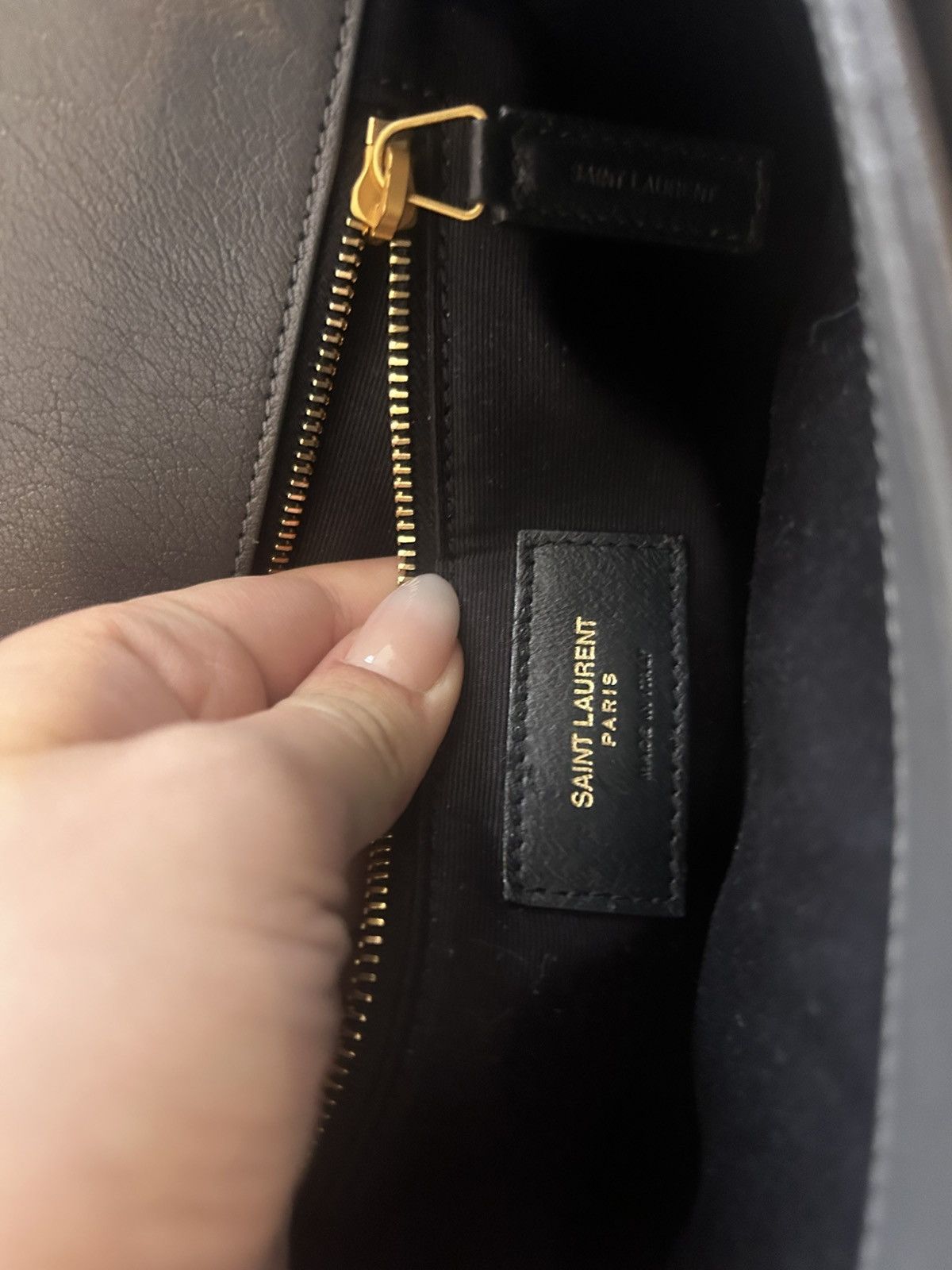 Saint Laurent Paris Saint Laurent Becky Bag - Stormy Grey / Gold Size ONE SIZE - 16 Thumbnail
