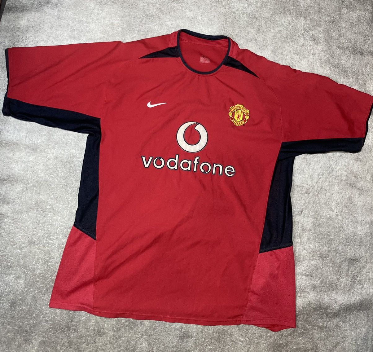 Pre-owned Jersey X Nike Manchester United Vintage Nike Home Soccer Jersey 2003 2005 In Red