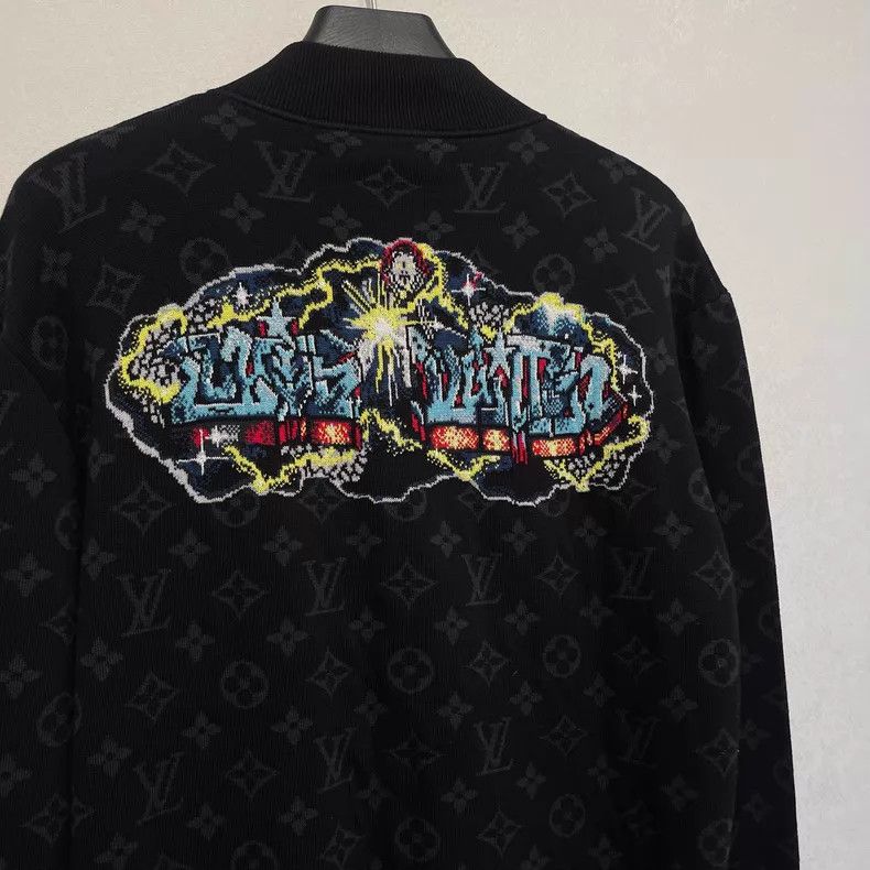Louis Vuitton Louis Vuitton Old Flower Graffiti Print Zipper Jacket Size US XL / EU 56 / 4 - 4 Thumbnail