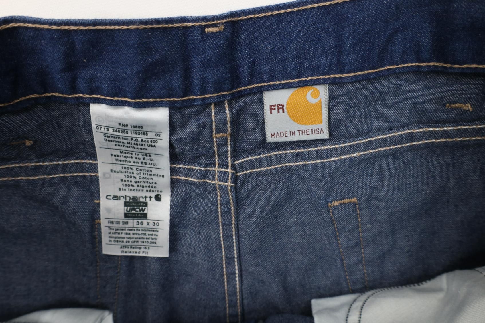 Carhartt Carhartt FR Resistant Workwear Wide Leg Denim Jeans USA Size US 36 / EU 52 - 8 Thumbnail