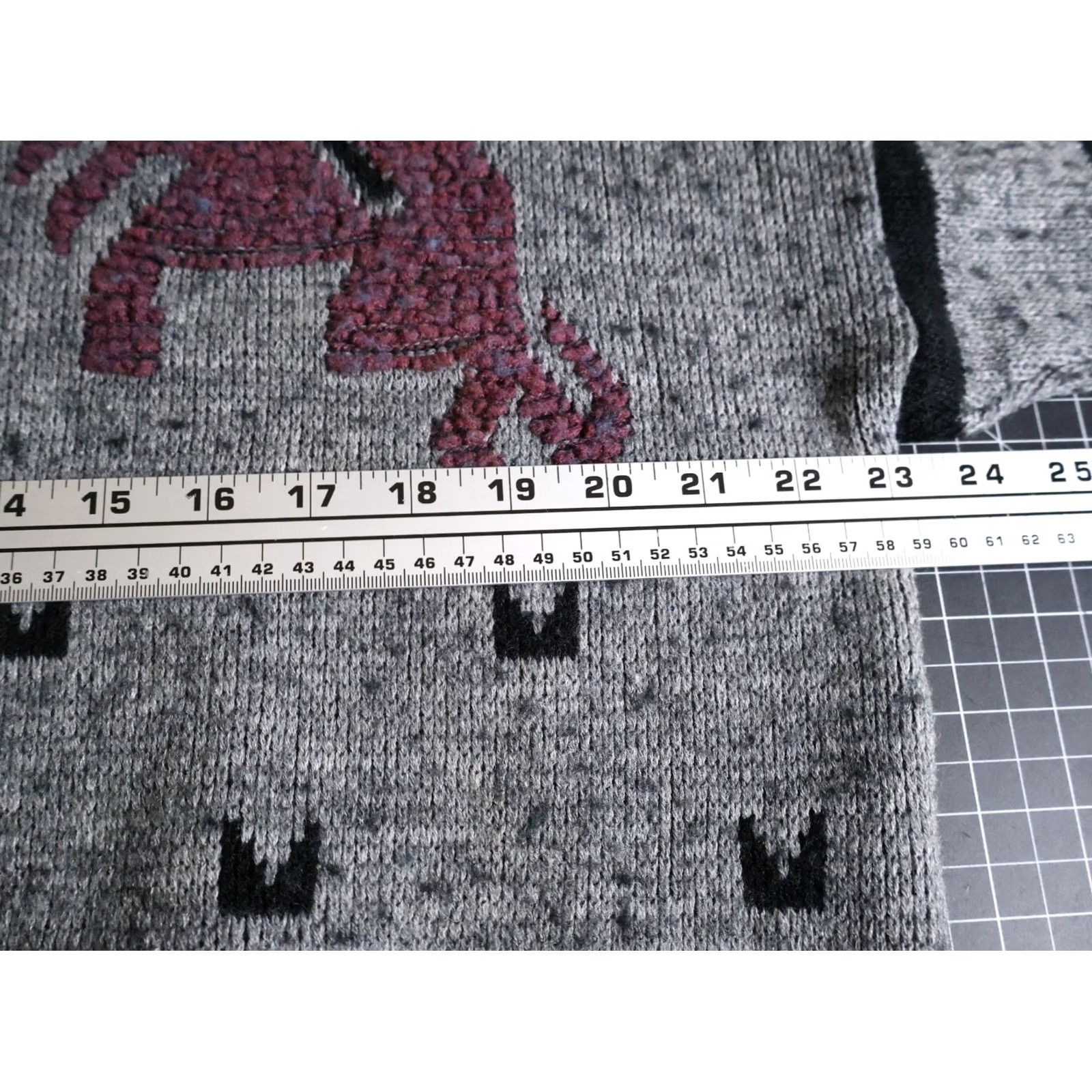 Vintage 90s Wool Blend Sweater Mens Large Gray Chunky Crewneck Pattern Geometric Size US L / EU 52-54 / 3 - 5 Thumbnail