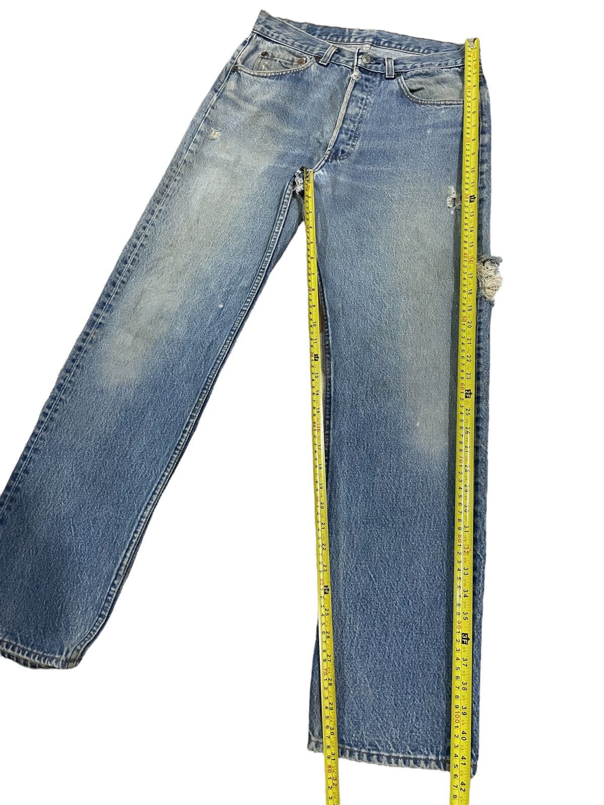 Levi's Vintage Clothing Vintage 80s Levi’s 501 Straight Cut Blue Wash Denim #546 Size US 31 - 22 Thumbnail