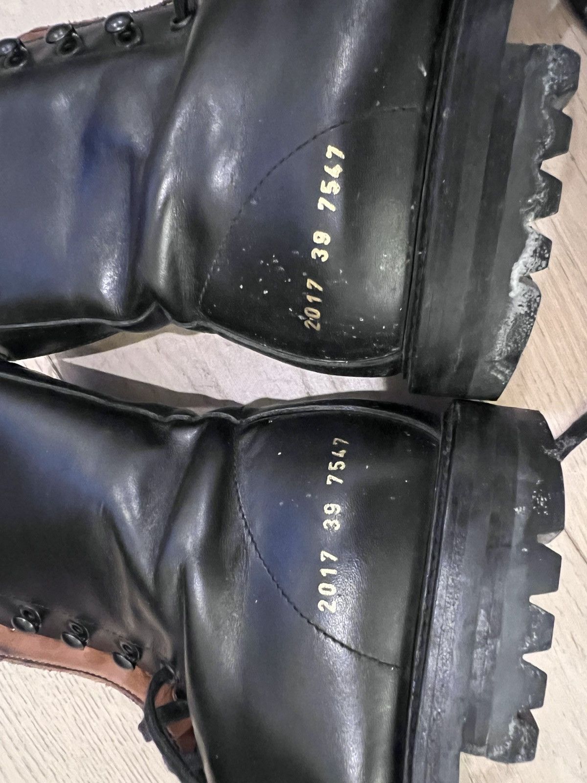 Common Projects Common Projects black leather boots Size US 6.5 / EU 39-40 - 6 Thumbnail
