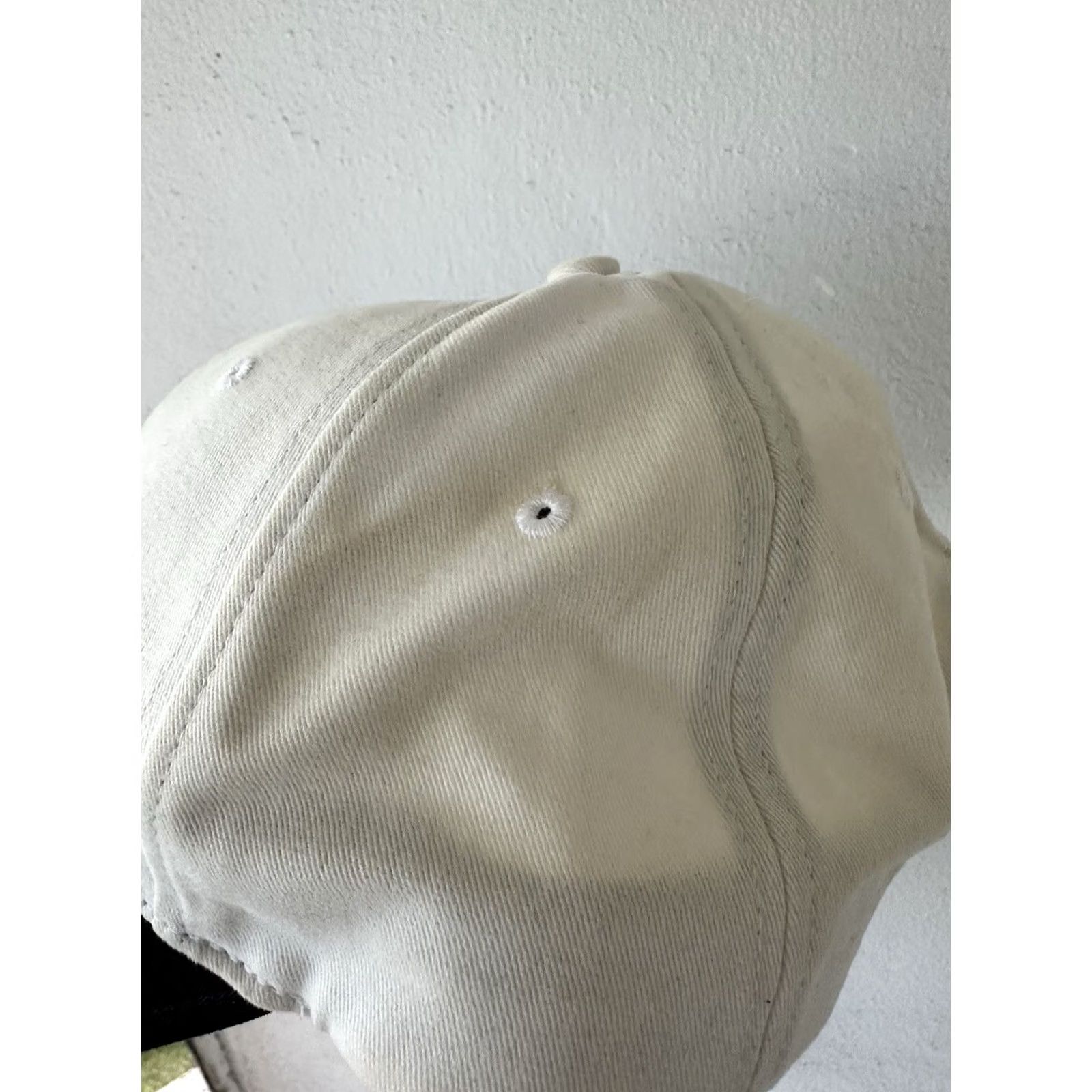 Nike VINTAGE Nike Hat Cap Strap Back White Black Air Logo Swoosh Baseball Mens 90s Adjustable White Logo Men Size ONE SIZE - 7 Thumbnail