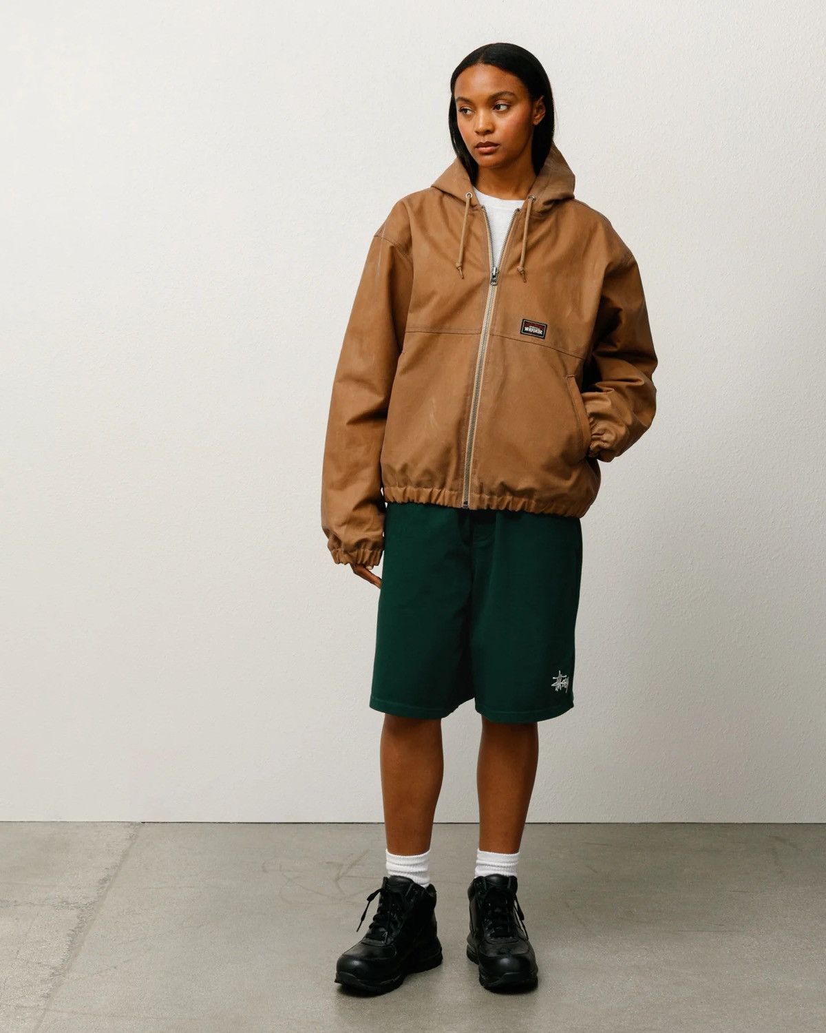 Stussy Stussy Waxed Cotton Work Jacket Size XL (Khaki) Size US XL / EU 56 / 4 - 3 Thumbnail