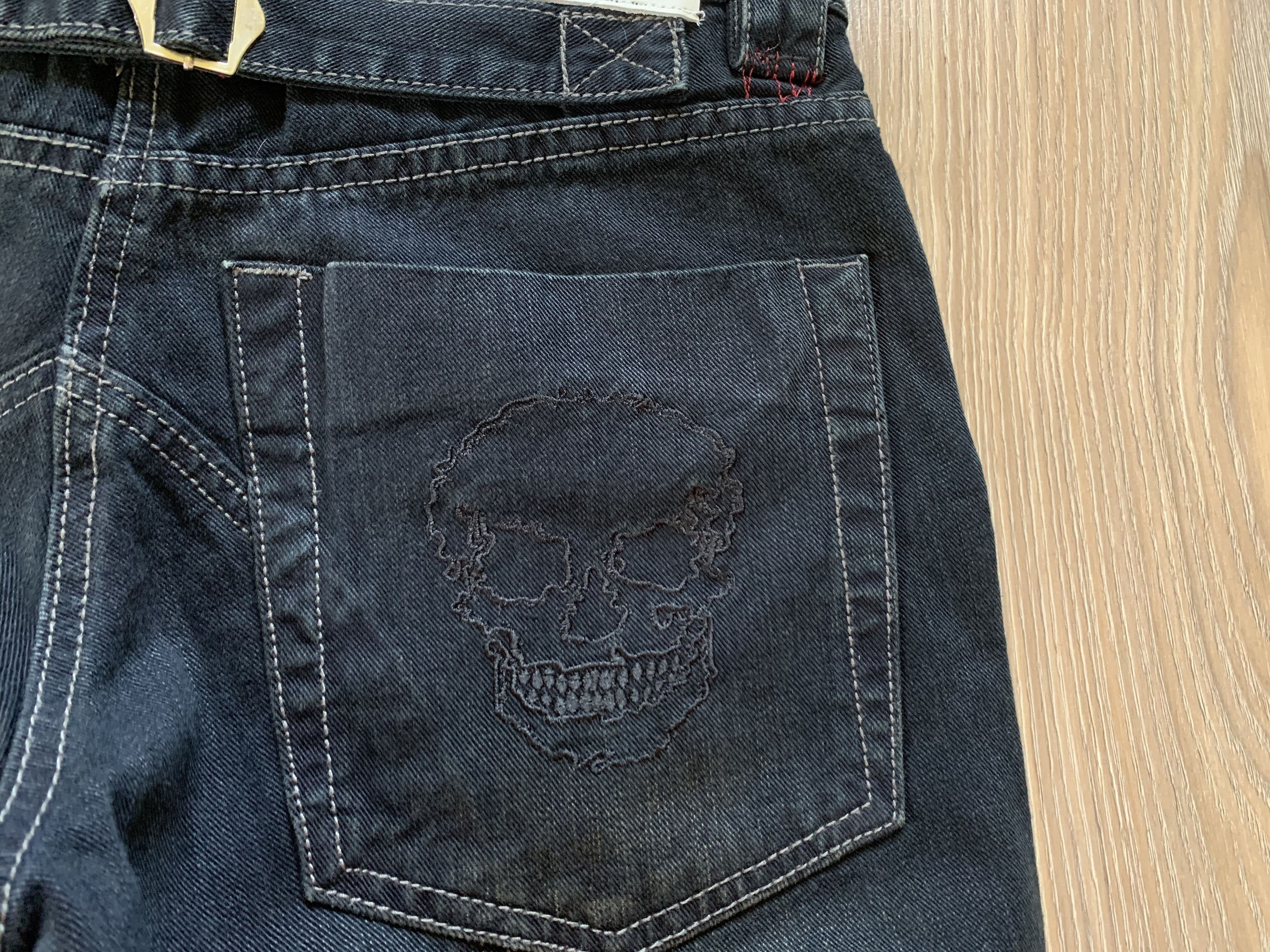 Denime Birdman Street Gear Skull Biker Motorcycle Denim Jeans Size US 30 / EU 46 - 8 Thumbnail