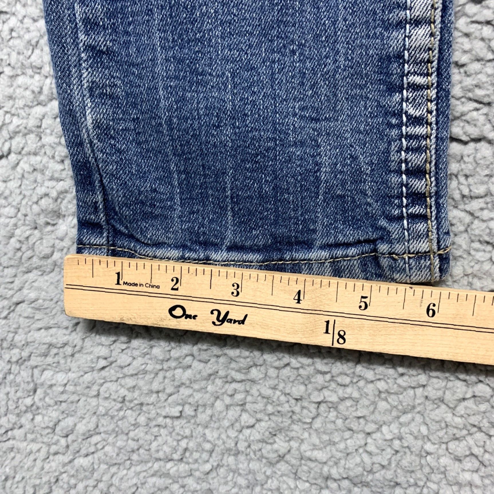 Denime Red Rivet Jeans Women’s 7 Blue Low Rise Skinny Denim Pockets Embroidered Flap 5-Pocket Size 28" / US 6 / IT 42 - 7 Thumbnail