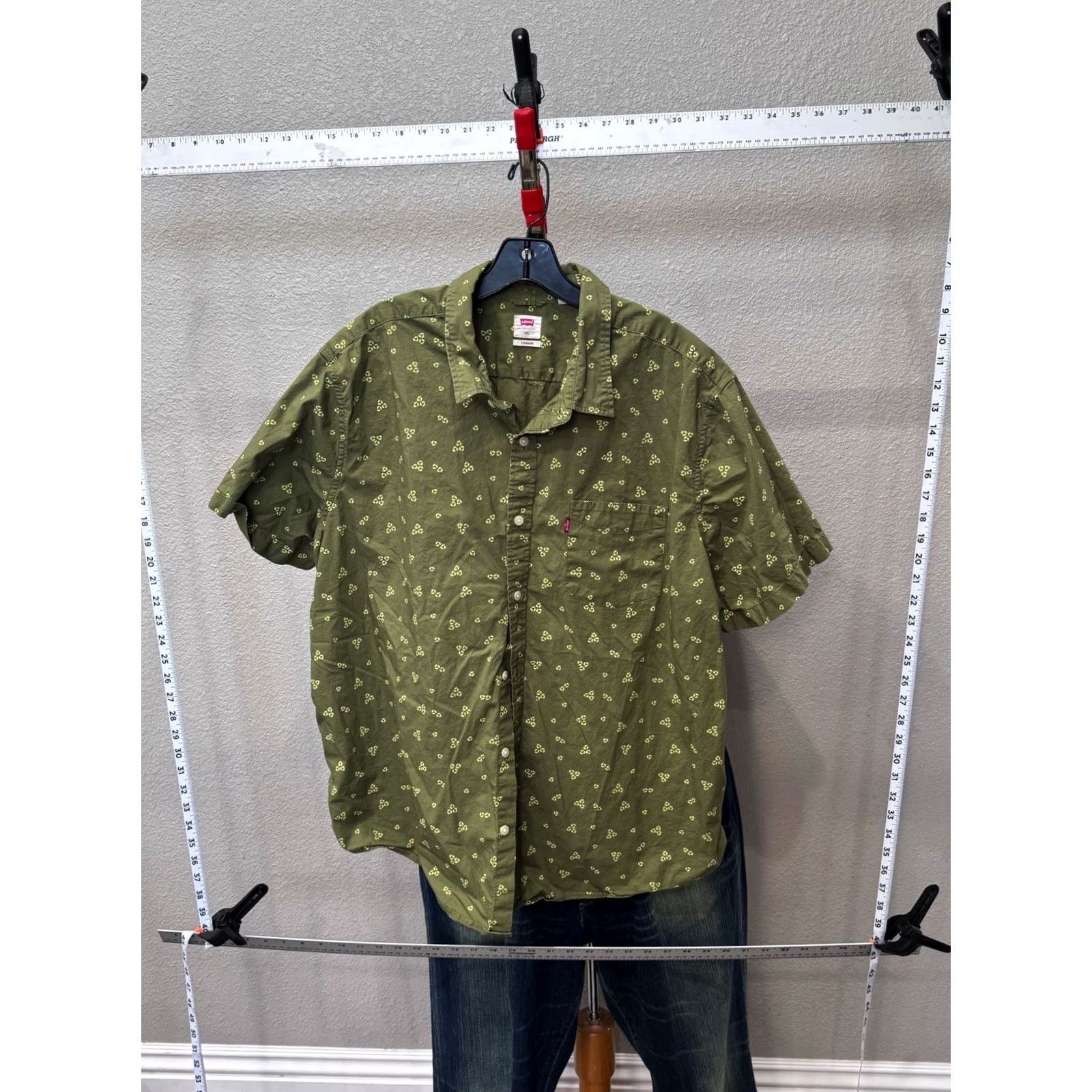 Etro Levis Shirt Short Sleeve 2XL XXL Green Multicolor Retro Artwork Button Up Men Size US XXL / EU 58 / 5 - 2 Thumbnail